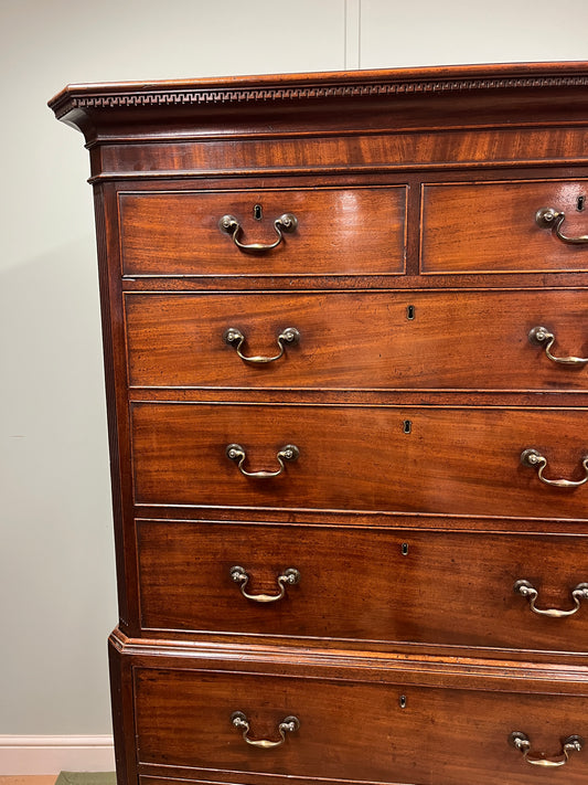 18th century mahogany chest on chest