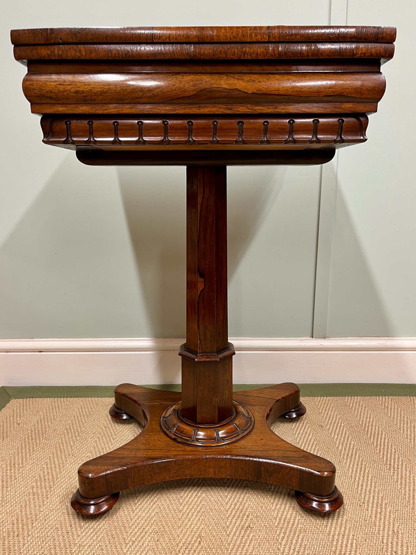 19th century rosewood games table