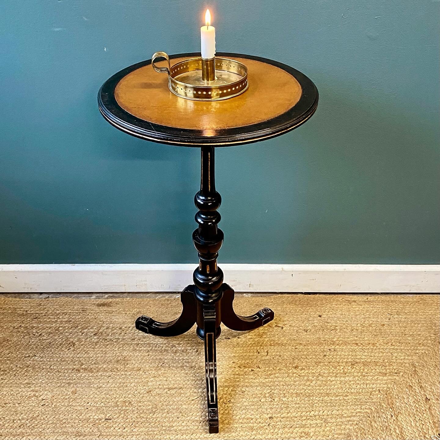 19th century ebonised and gilded table image 0