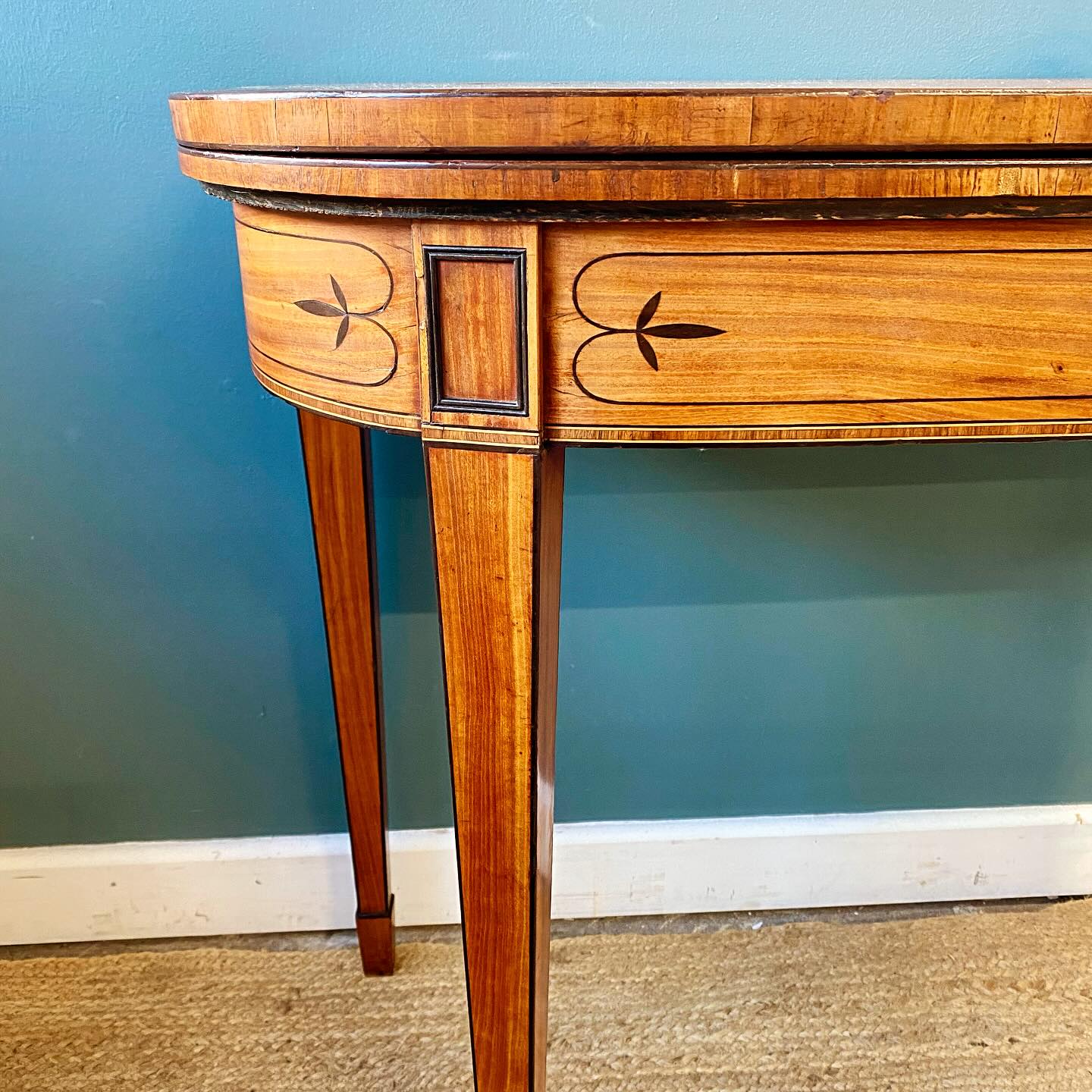 Georgian satinwood card table image 2