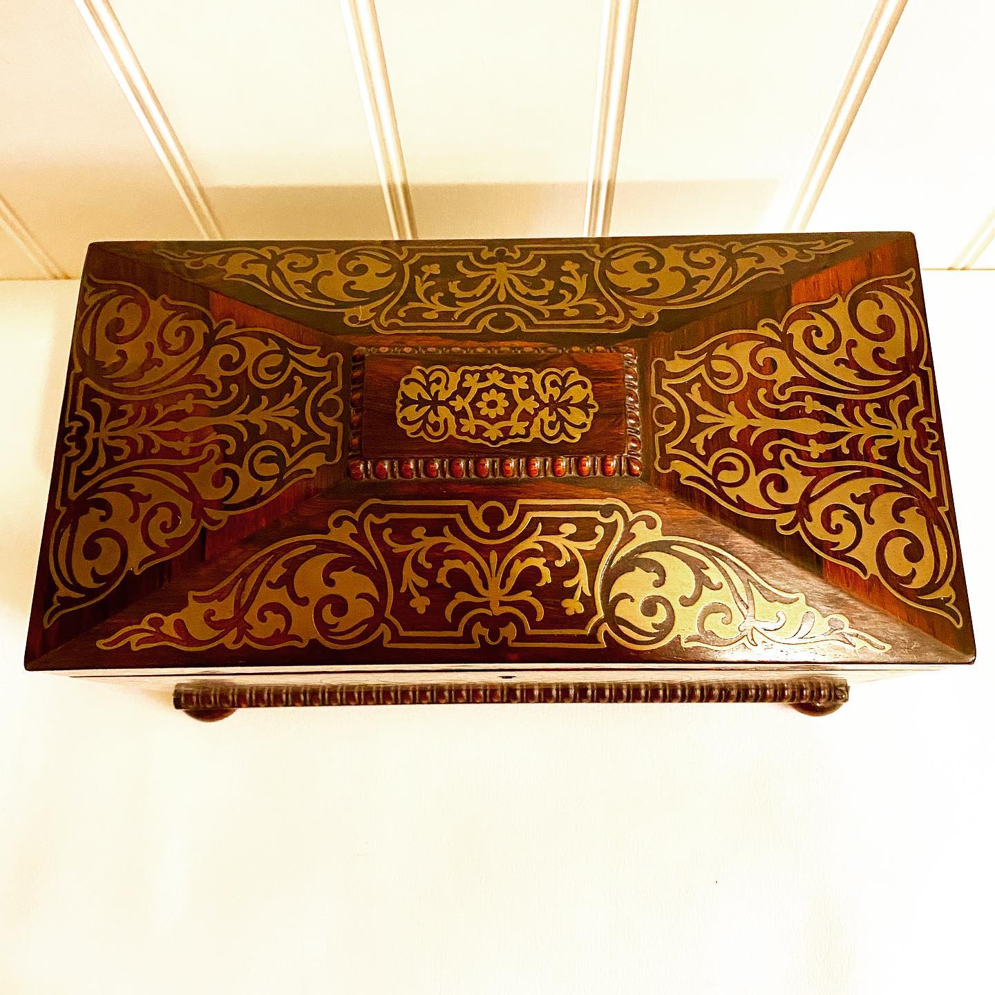 19th century sarcophagus rosewood tea caddy image 6