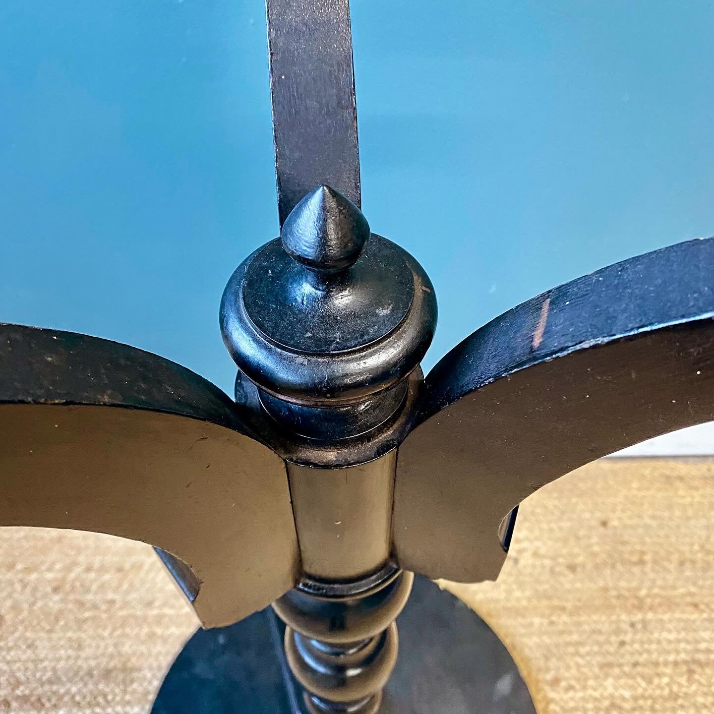 19th century ebonised and gilded table image 8
