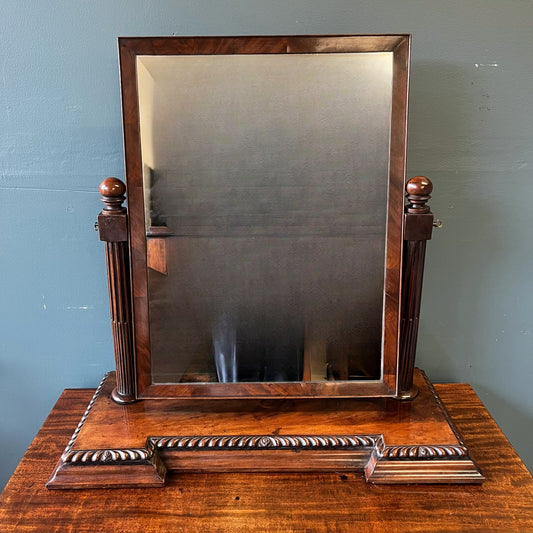 19th century mahogany toilet mirror image 0