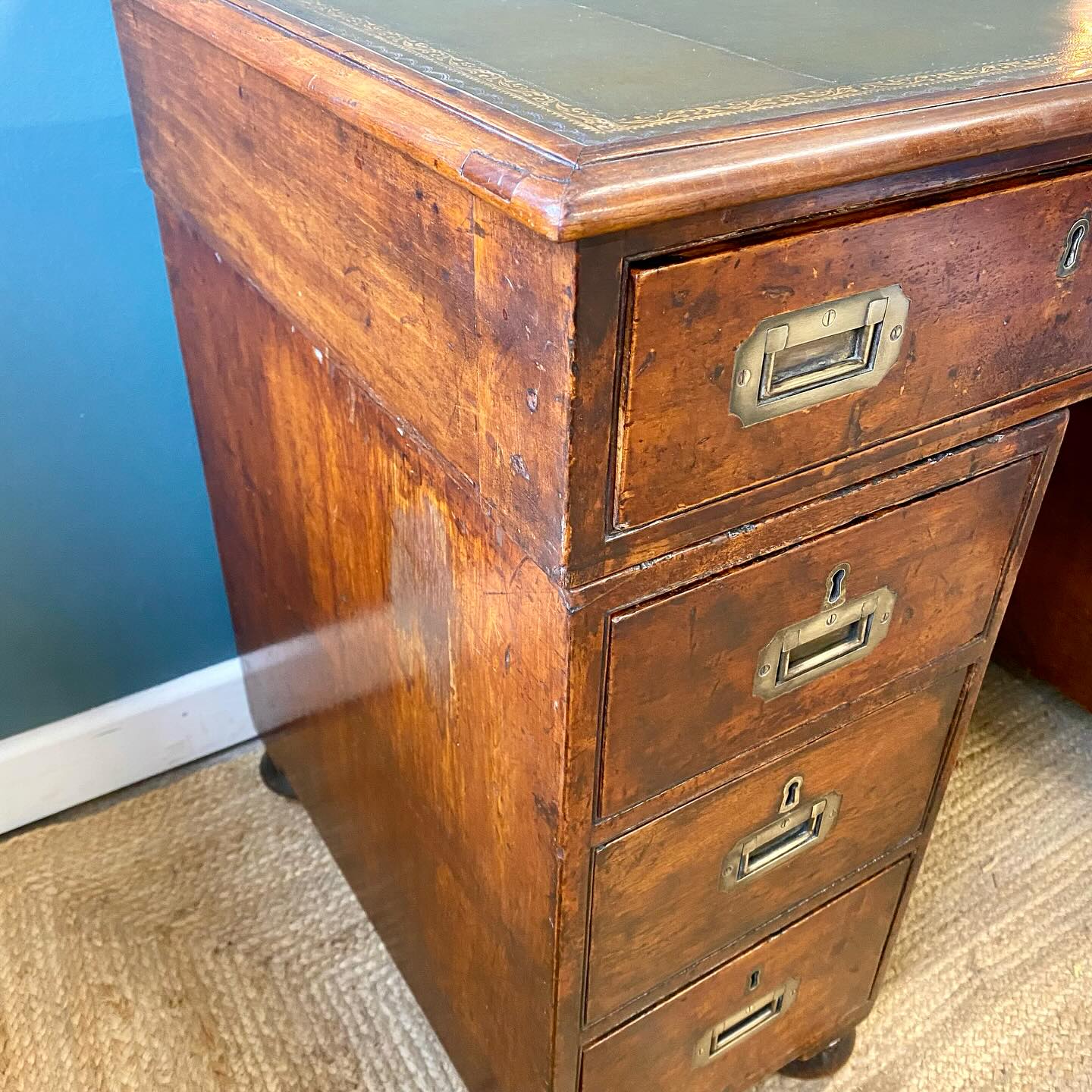 Teak campaign desk image 8