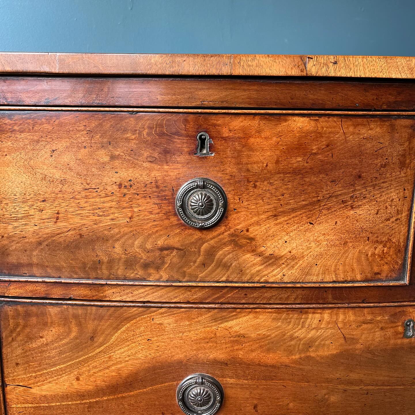 Regency bow fronted chest of drawers  image 2