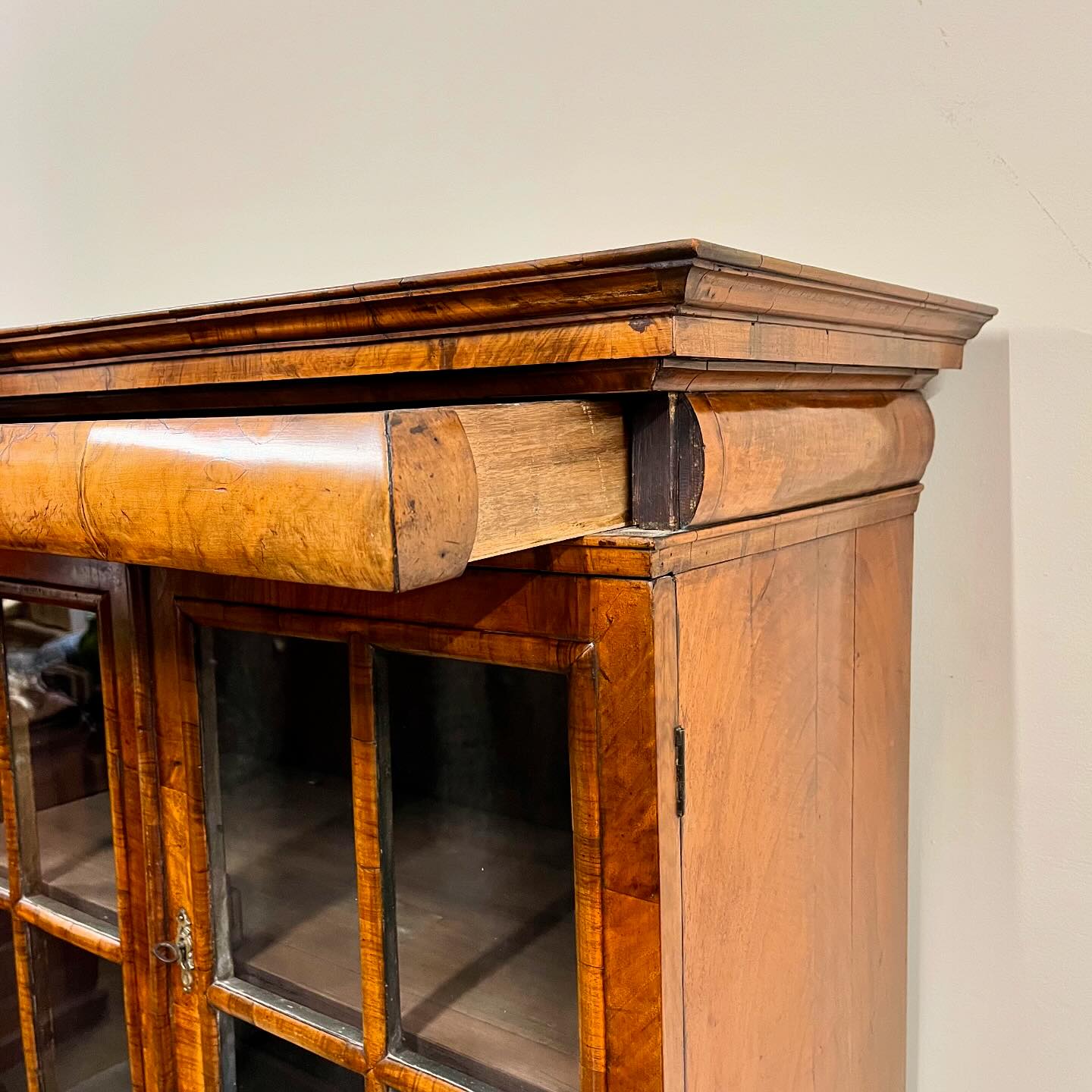 Queen Anne walnut bookcase image 3