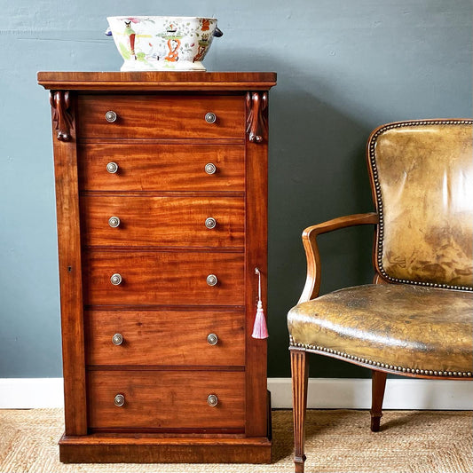 19th century mahogany Wellington chest image 0