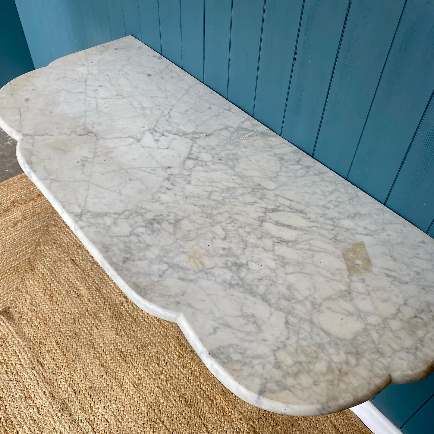 19th century marble topped console table  image 2