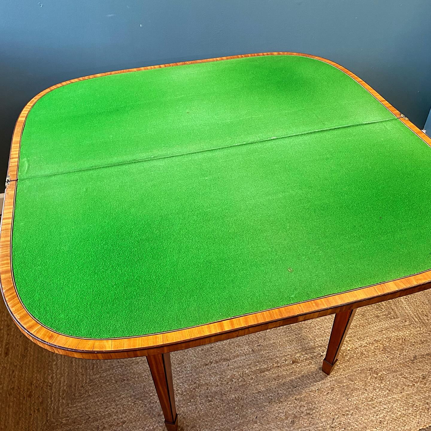 Georgian satinwood card table image 9