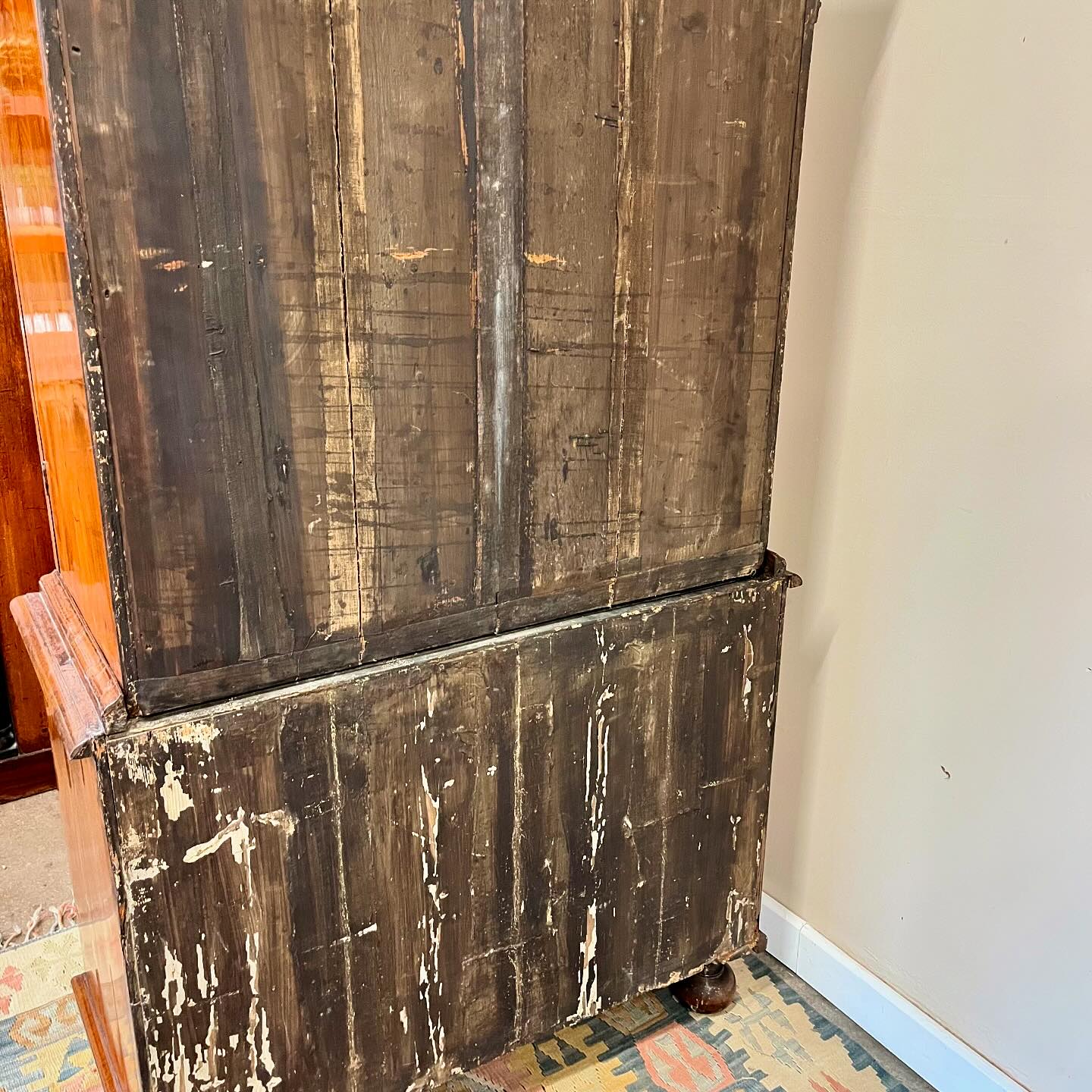 Queen Anne walnut bookcase image 11