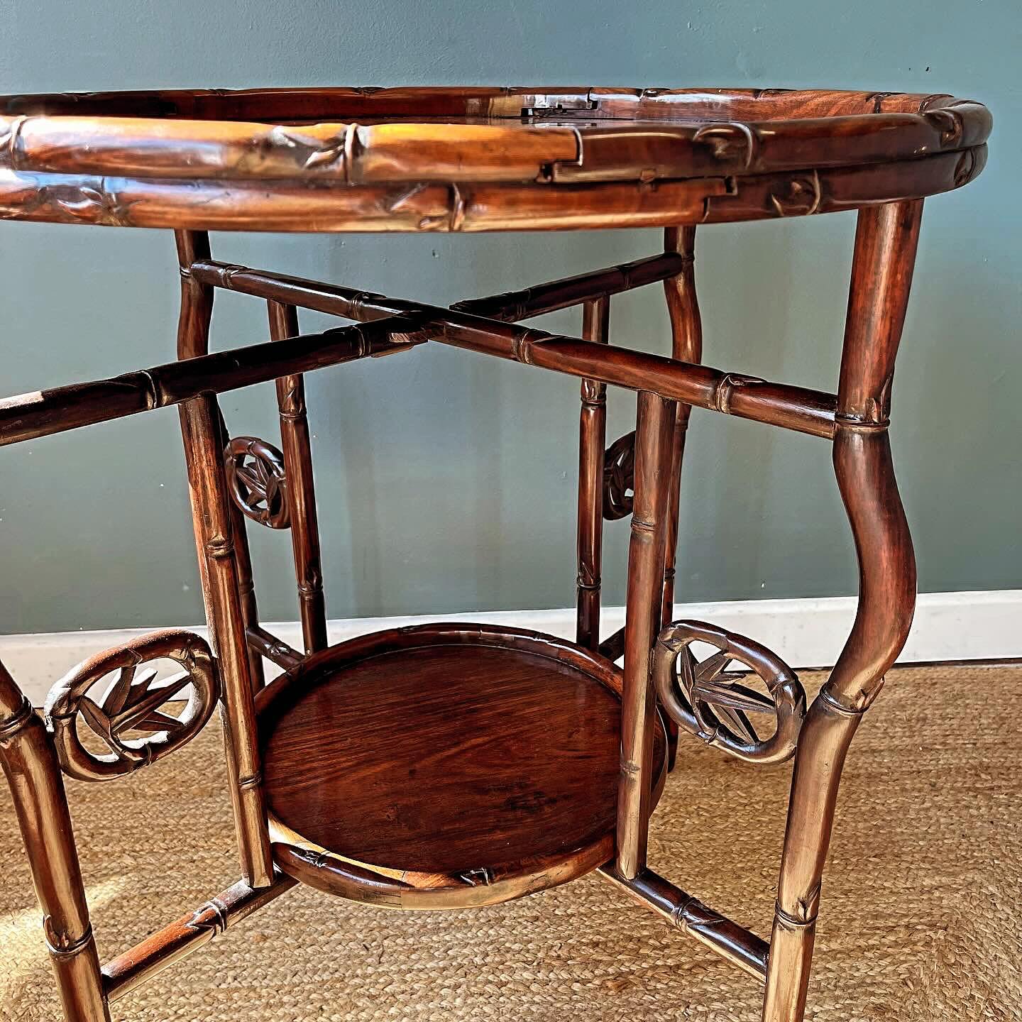 Late 19th centuryChinese hardwood folding table image 1