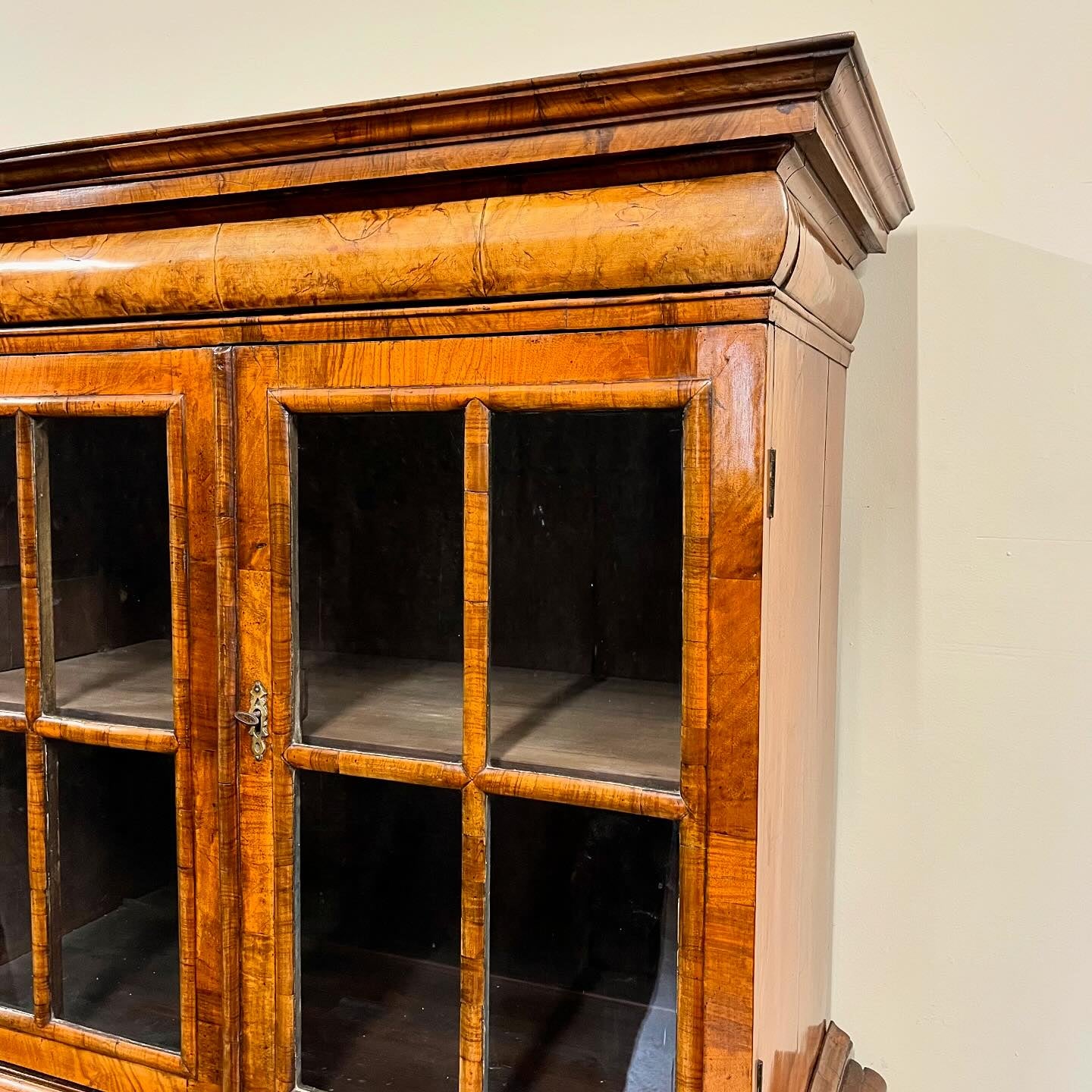 Queen Anne walnut bookcase image 4