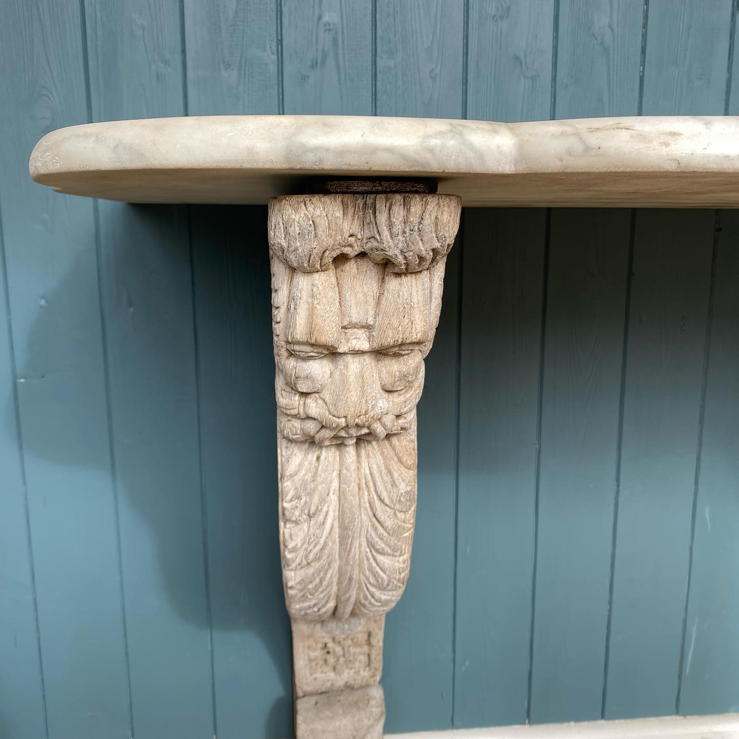 19th century marble topped console table  image 3