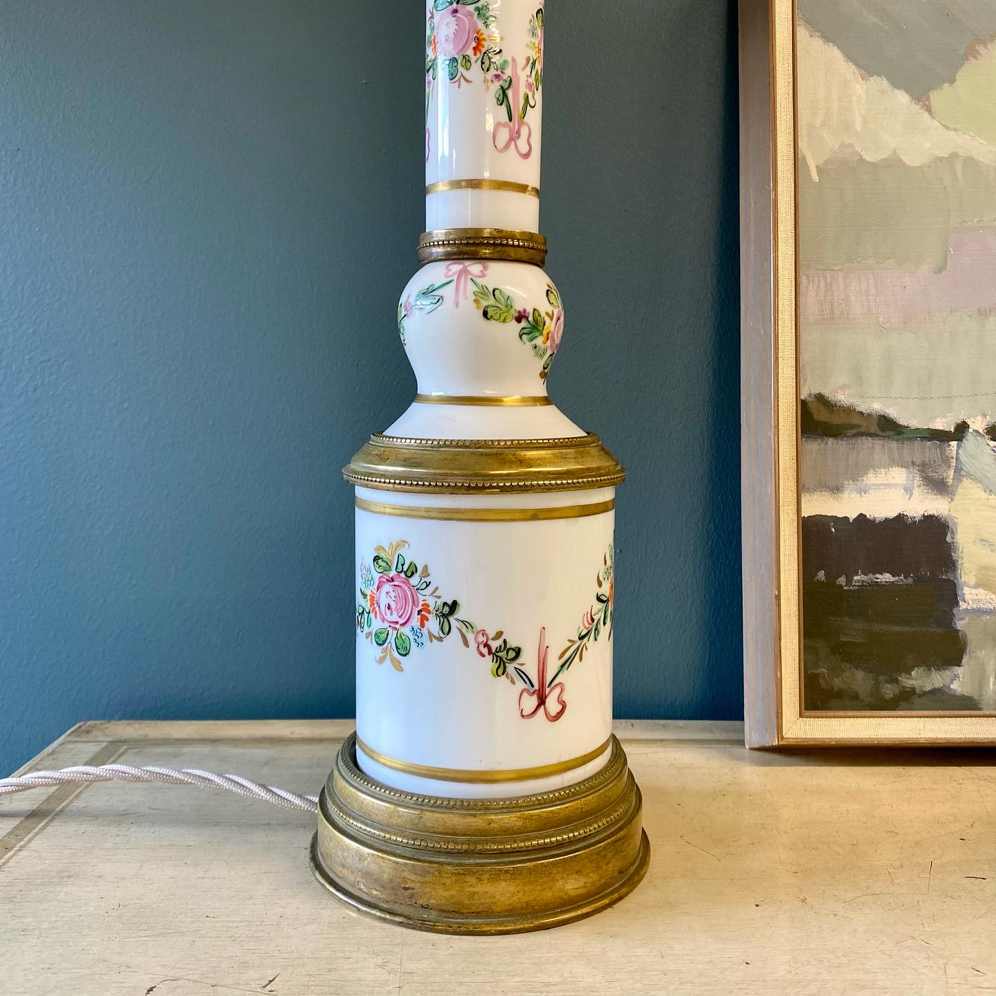 19th century French Sevres style lamp image 3