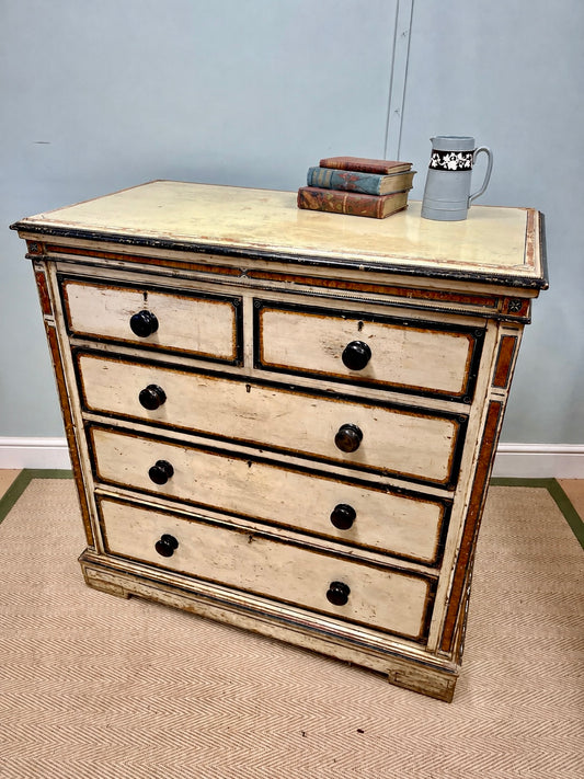 19th century painted chest of drawers