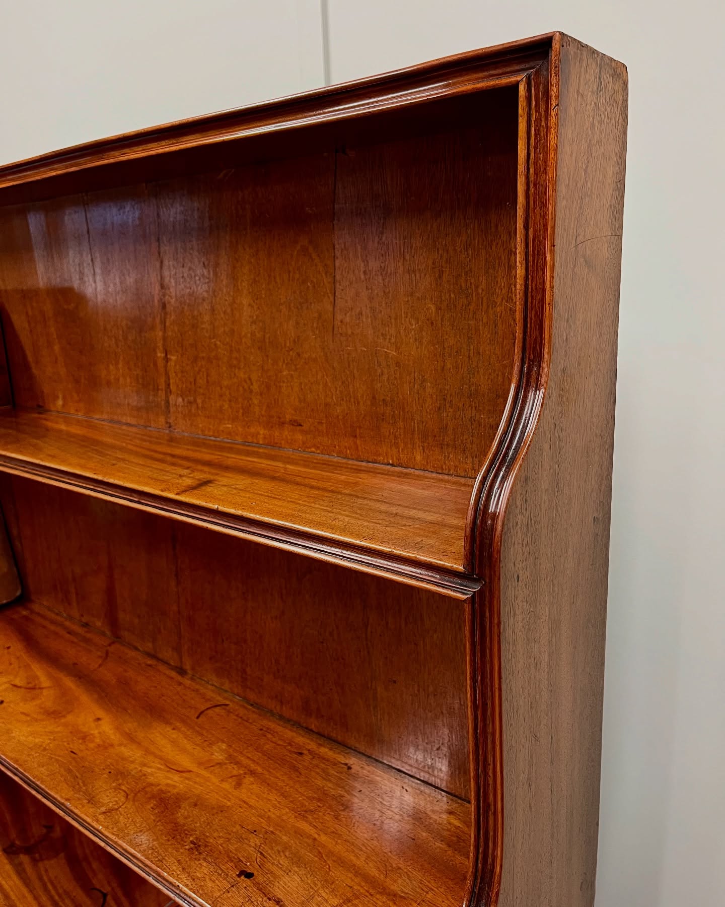 19th century mahogany waterfall bookcase image 2