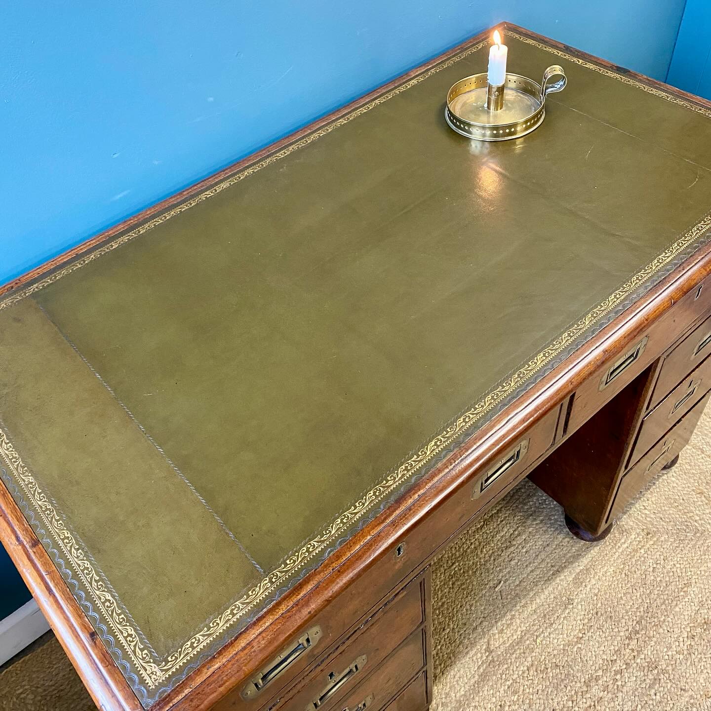 Teak campaign desk image 4