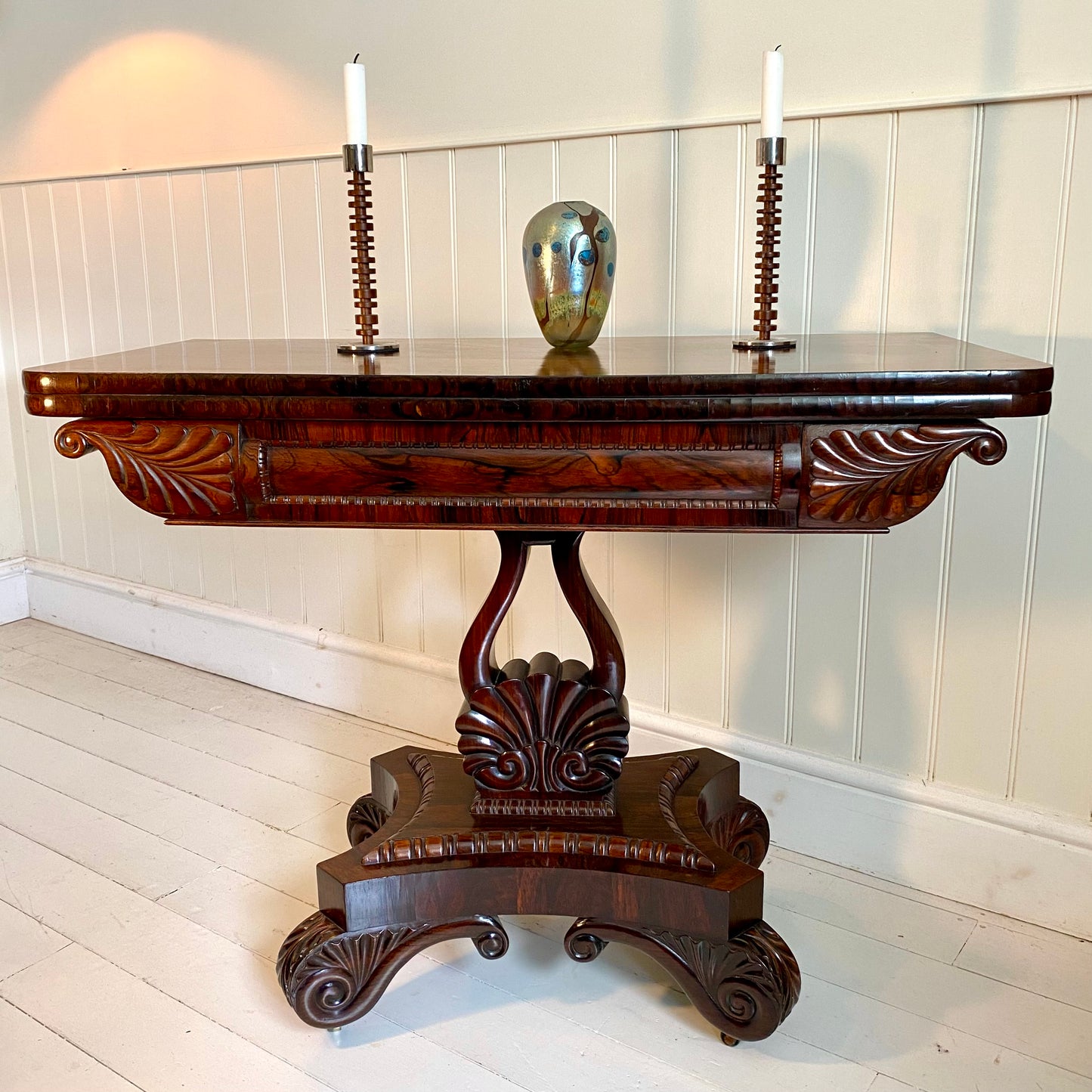 19th century rosewood tea table image 0