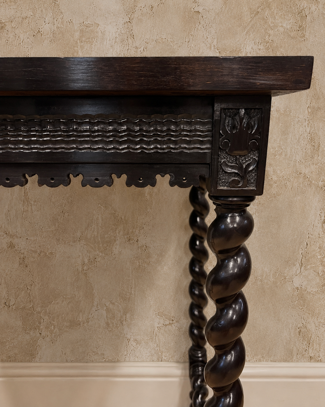 19th century ebonised table