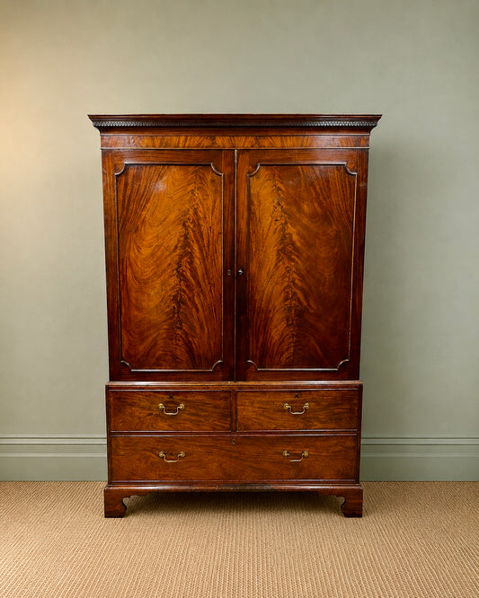 18th century mahogany linen press