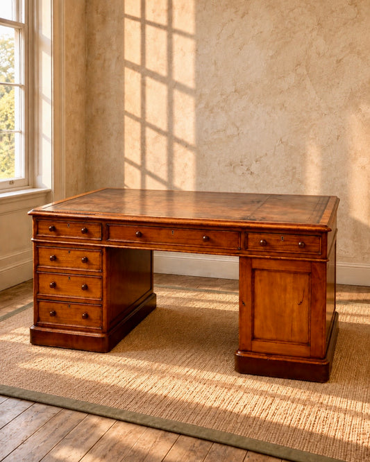 19th century mahogany partners desk