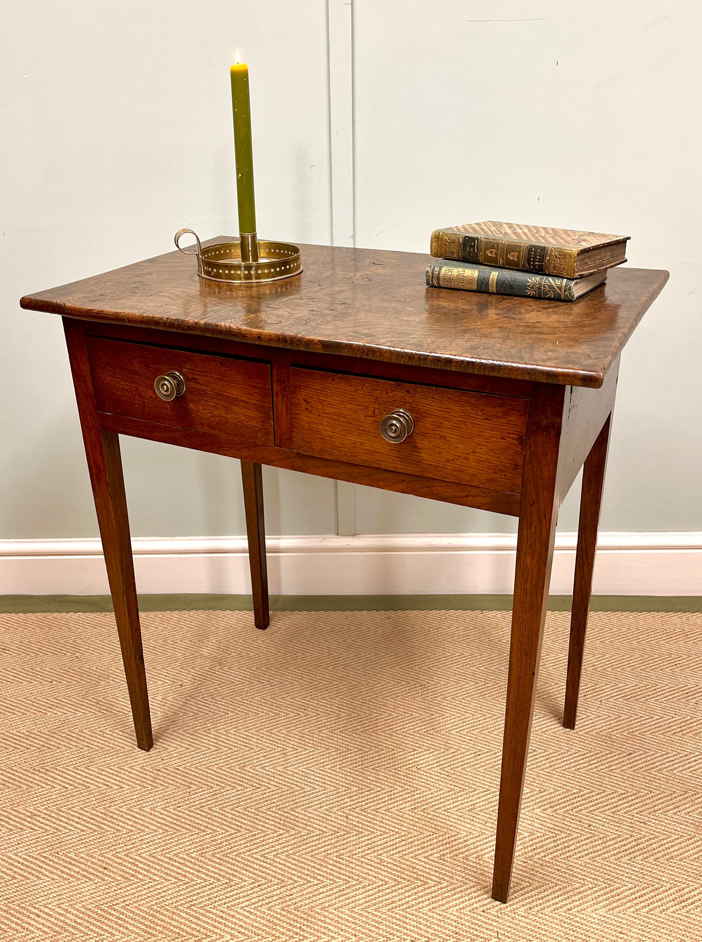 19th century burr ash table