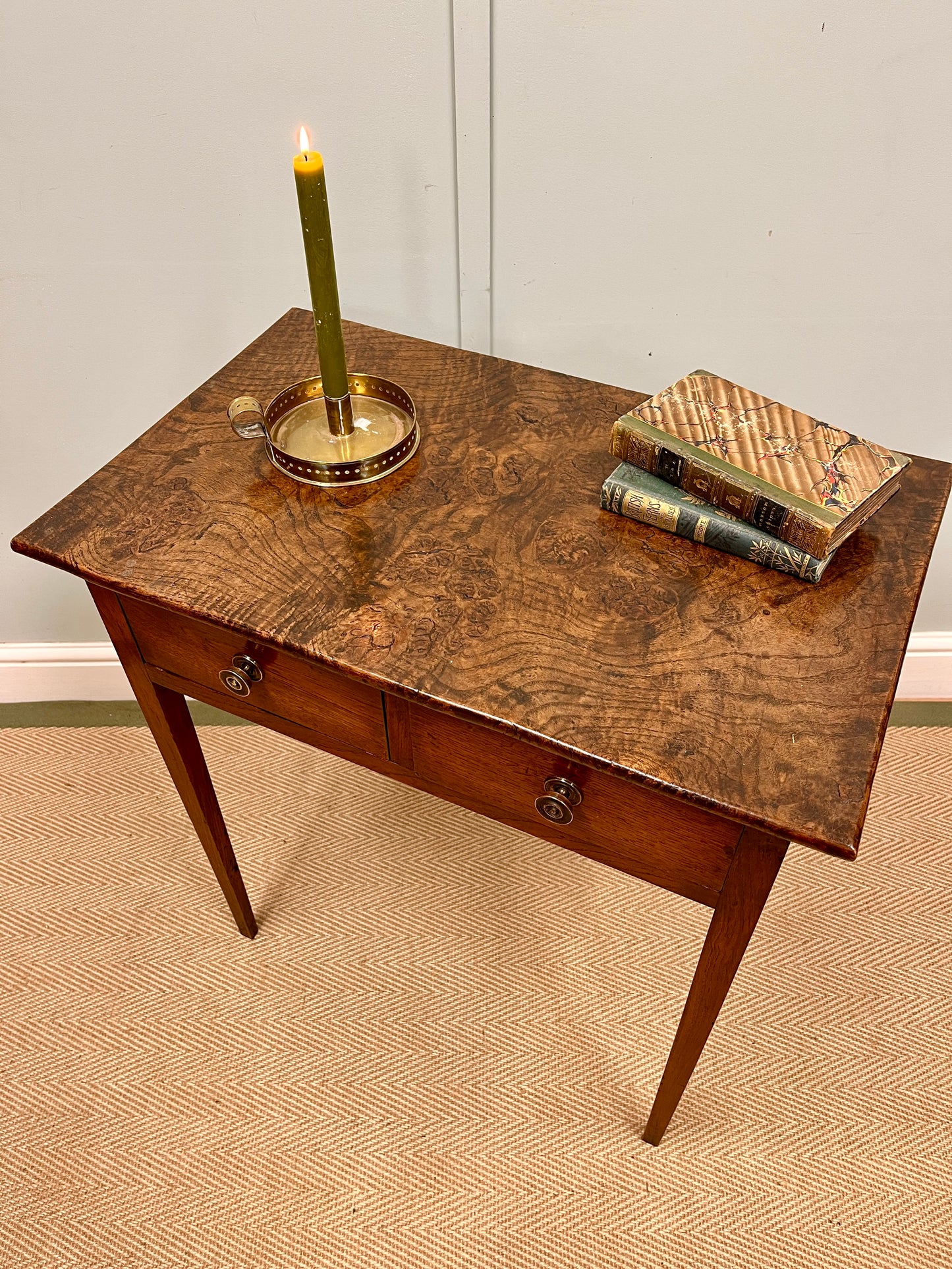 19th century burr ash table