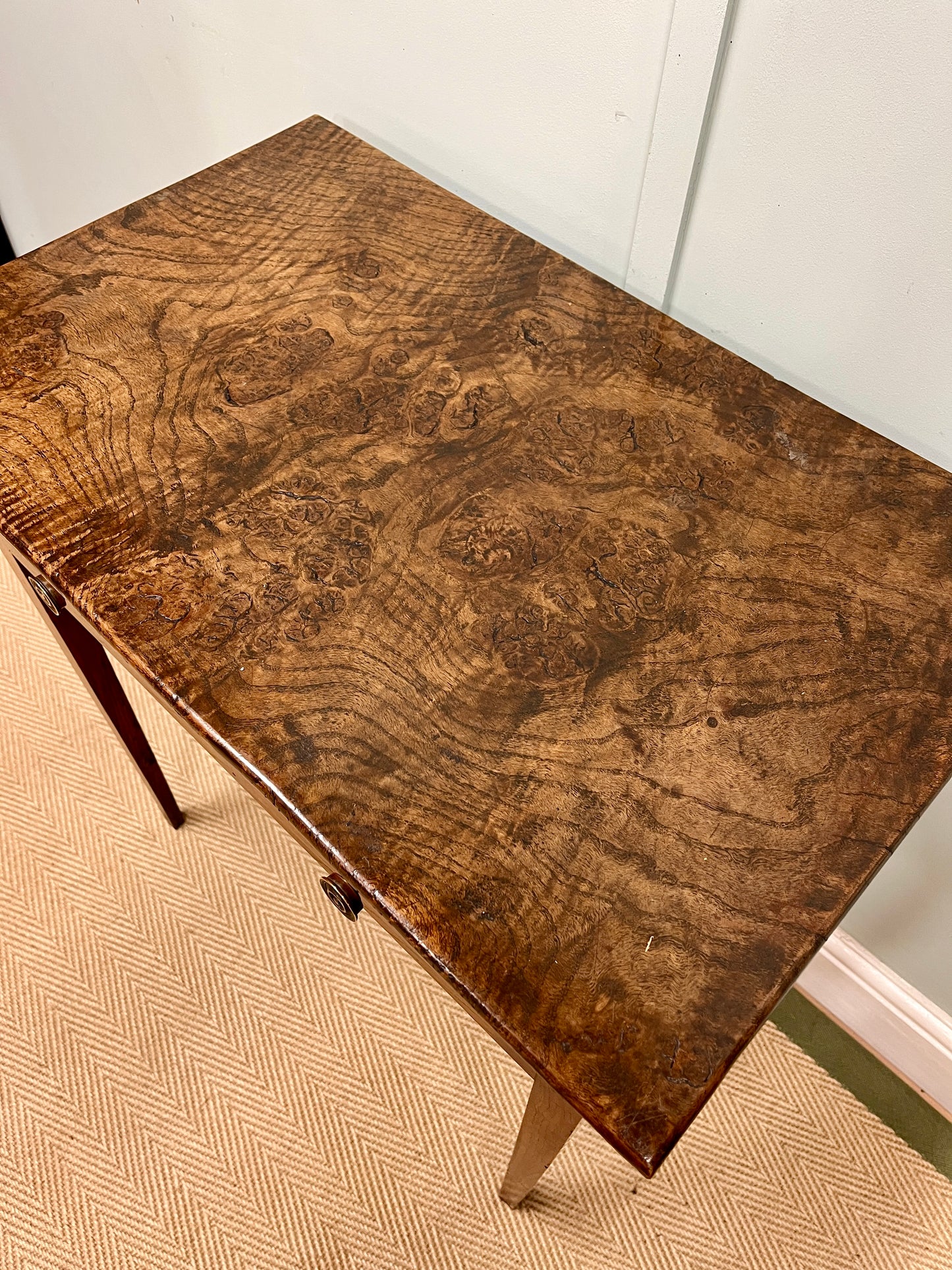 19th century burr ash table