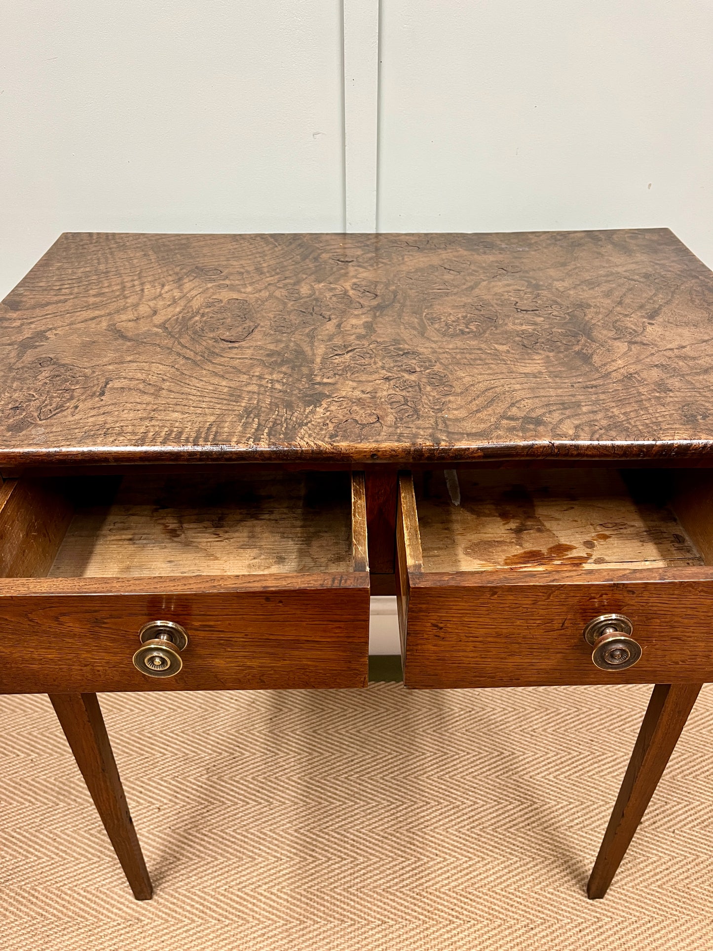 19th century burr ash table