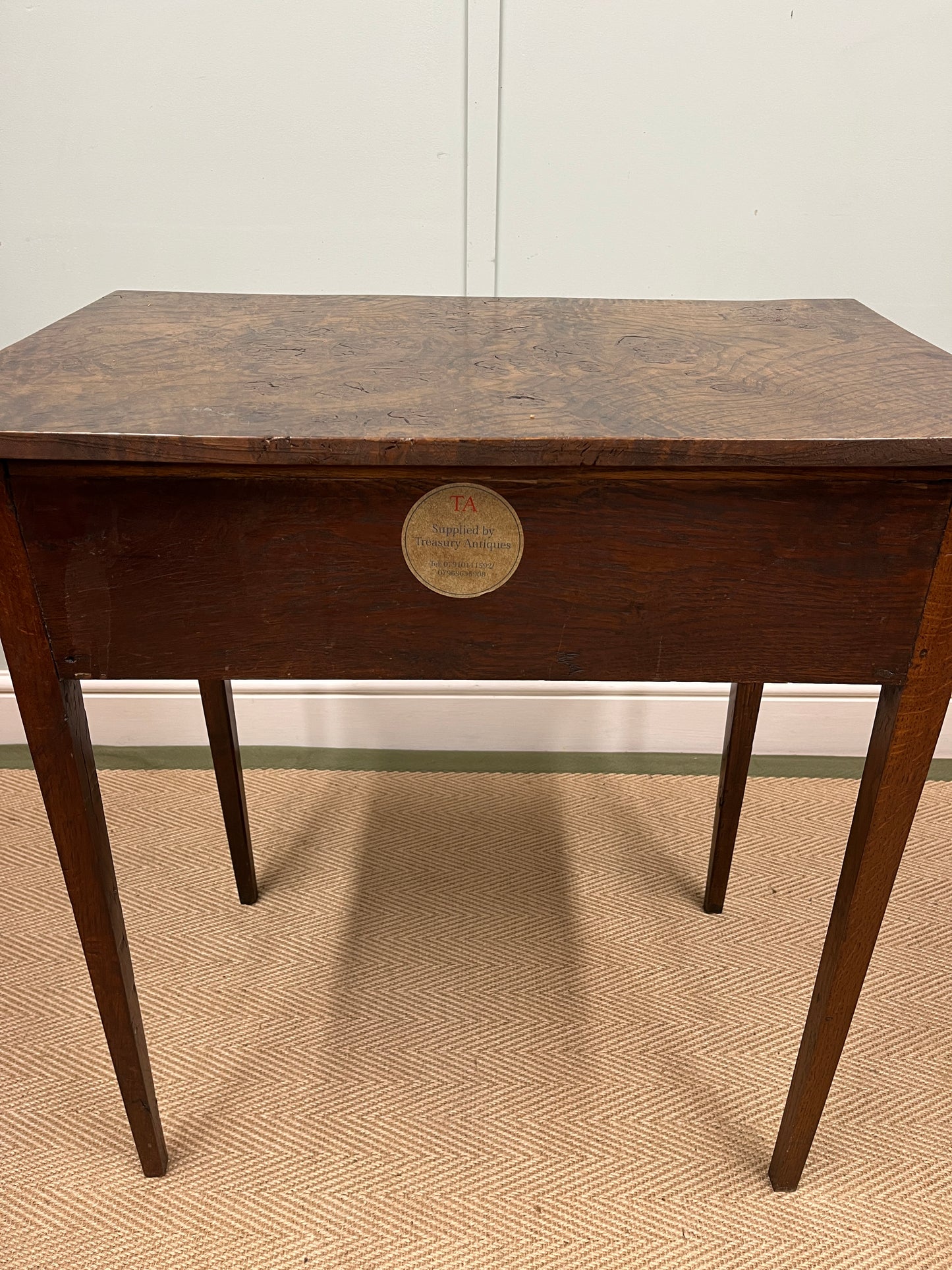 19th century burr ash table