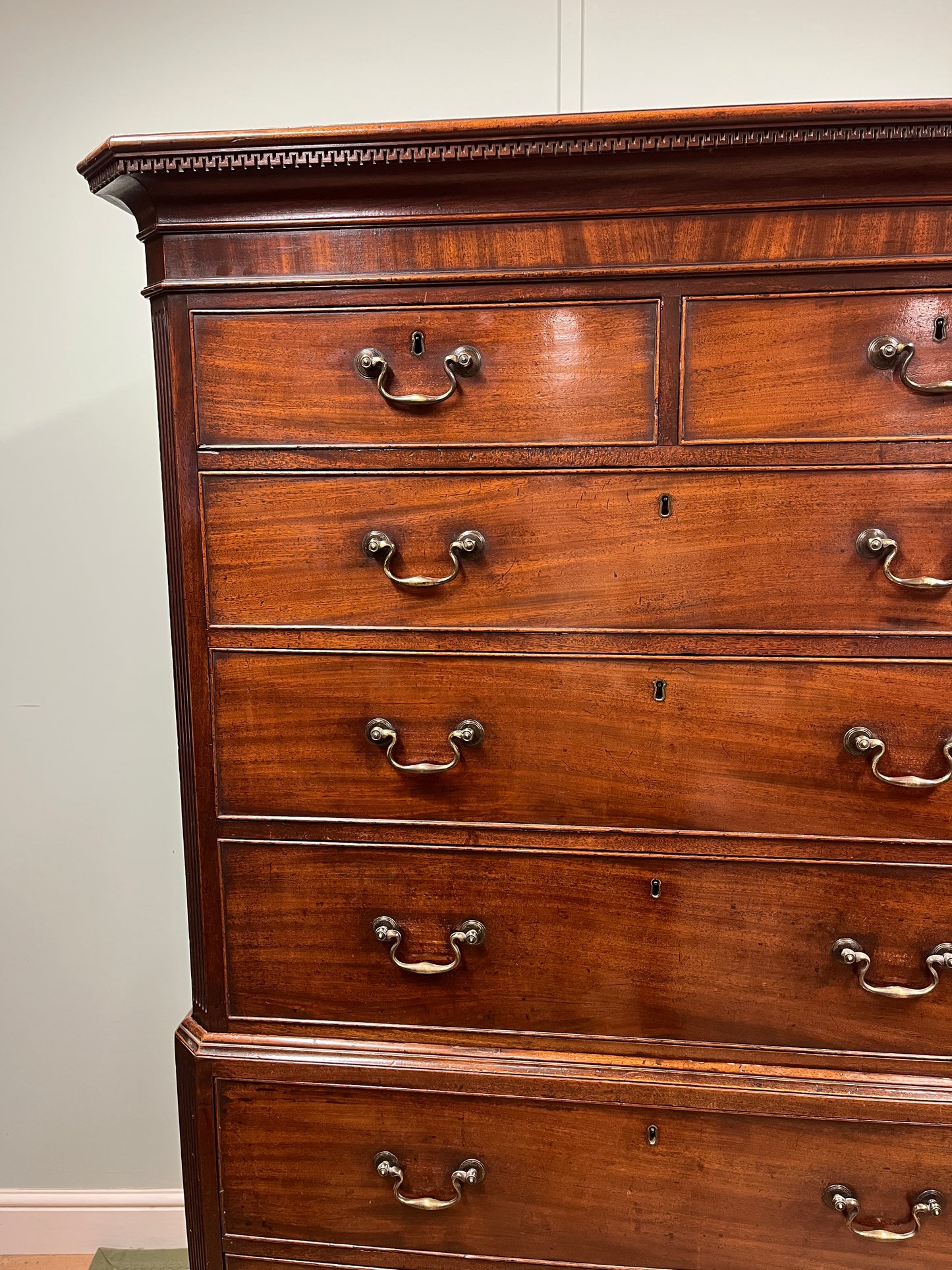 18th century mahogany chest on chest