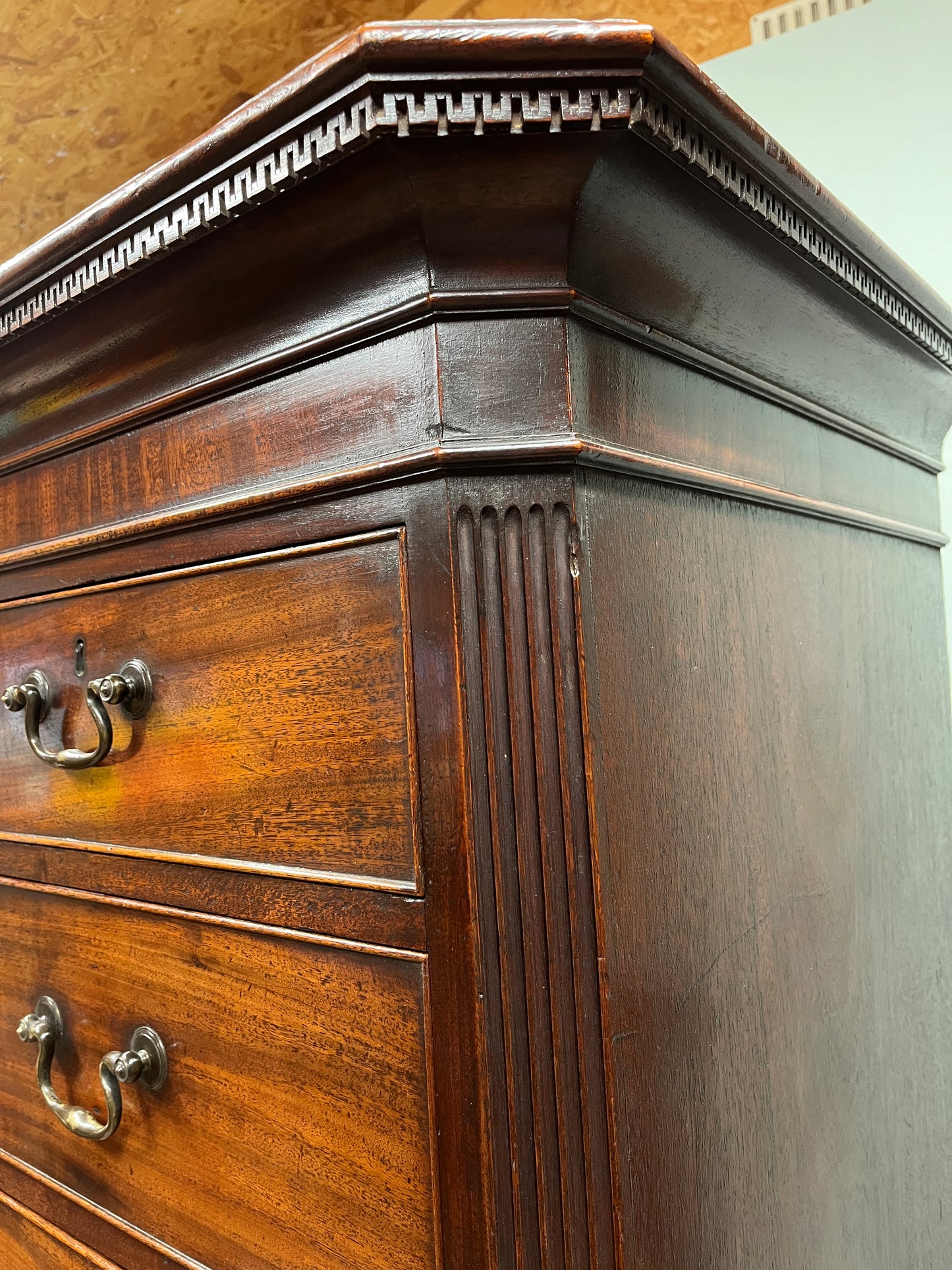 18th century mahogany chest on chest