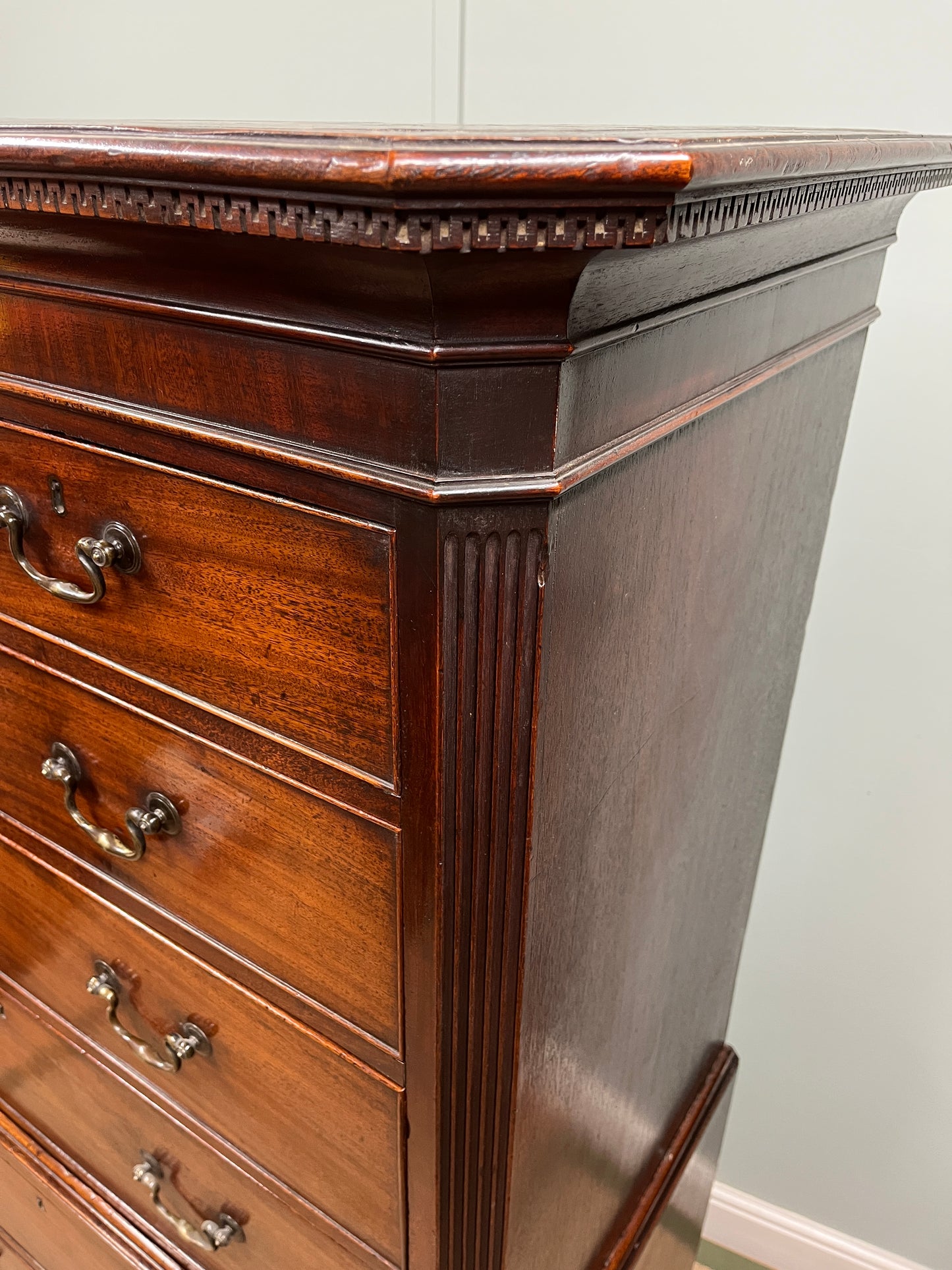 18th century mahogany chest on chest