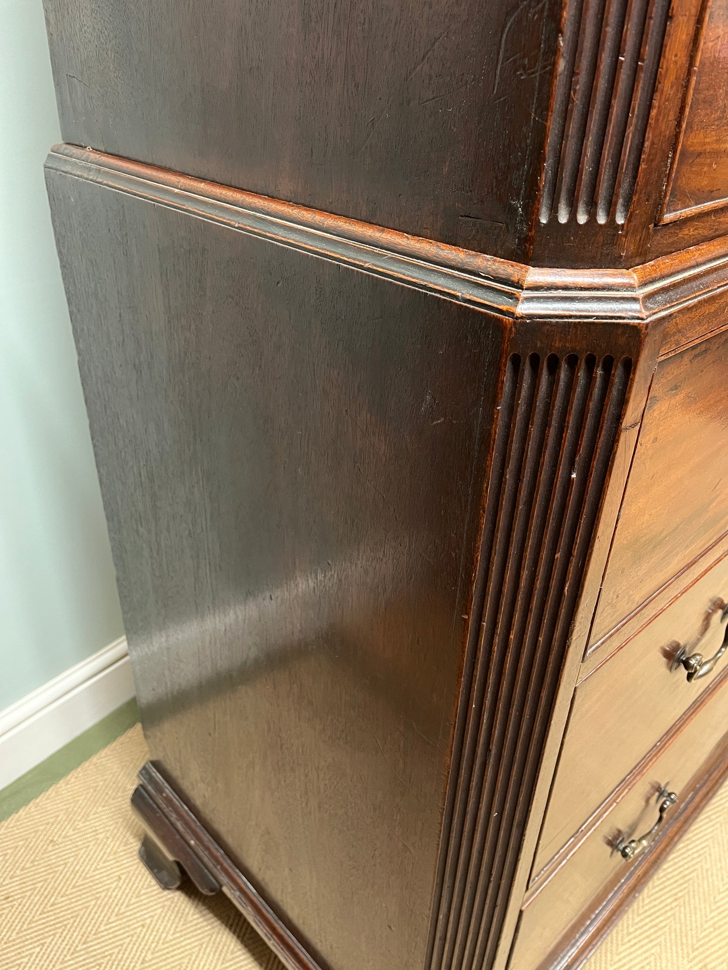 18th century mahogany chest on chest