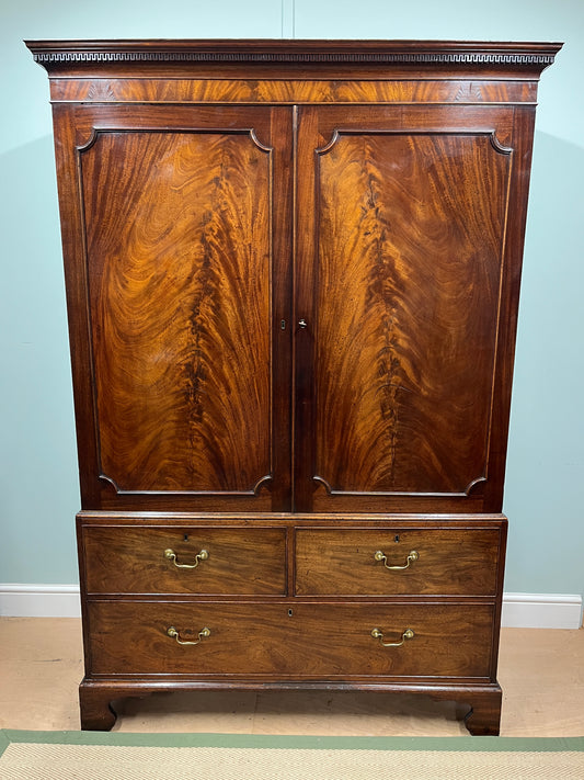 18th century mahogany linen press