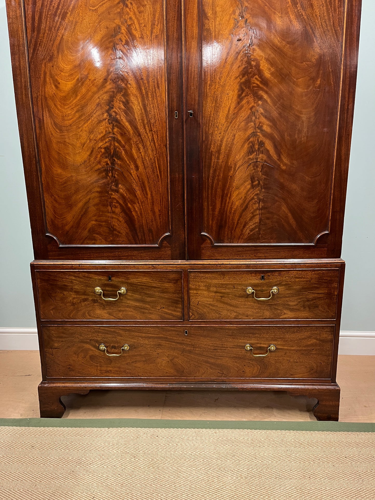 18th century mahogany linen press