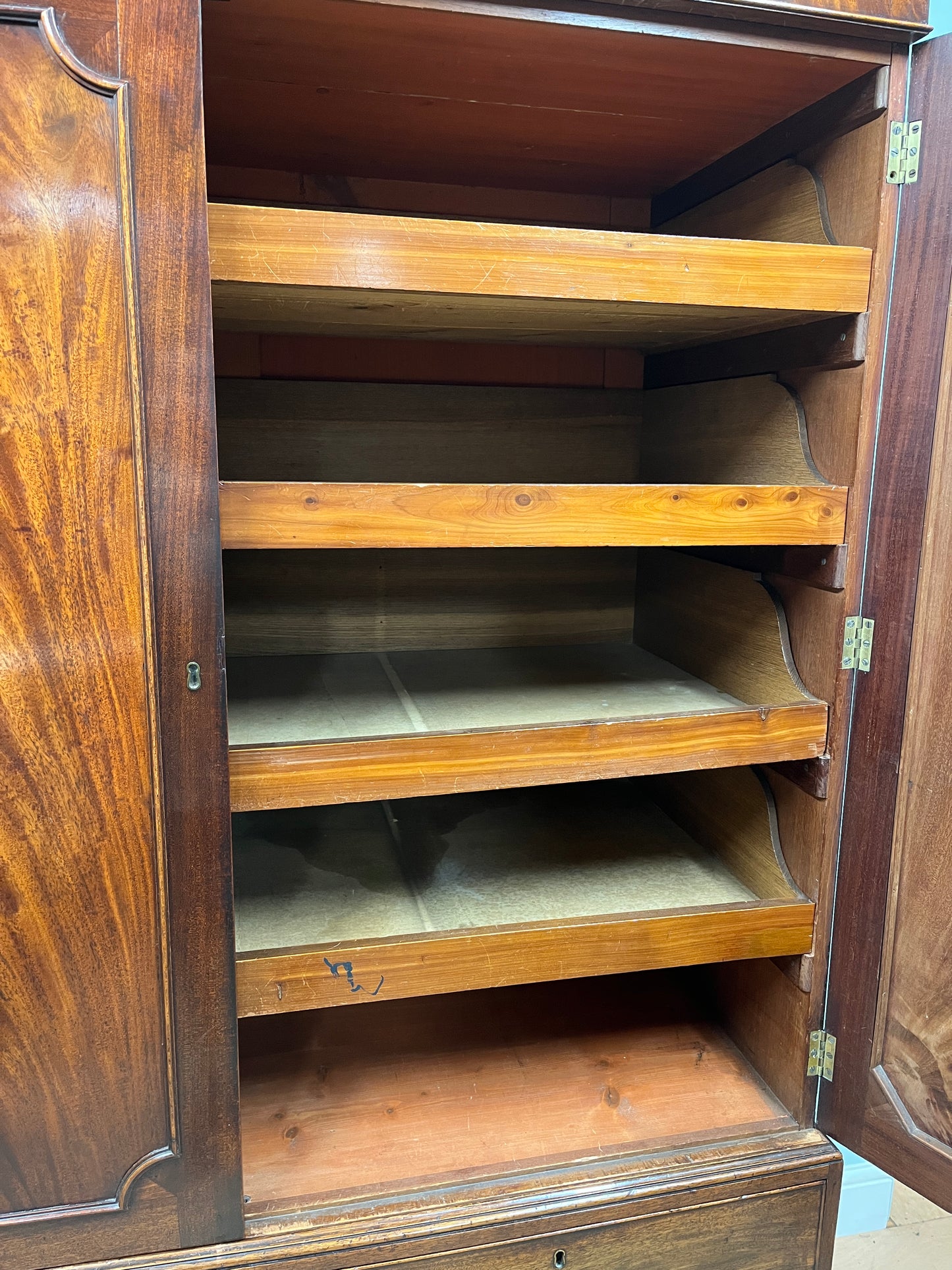 18th century mahogany linen press