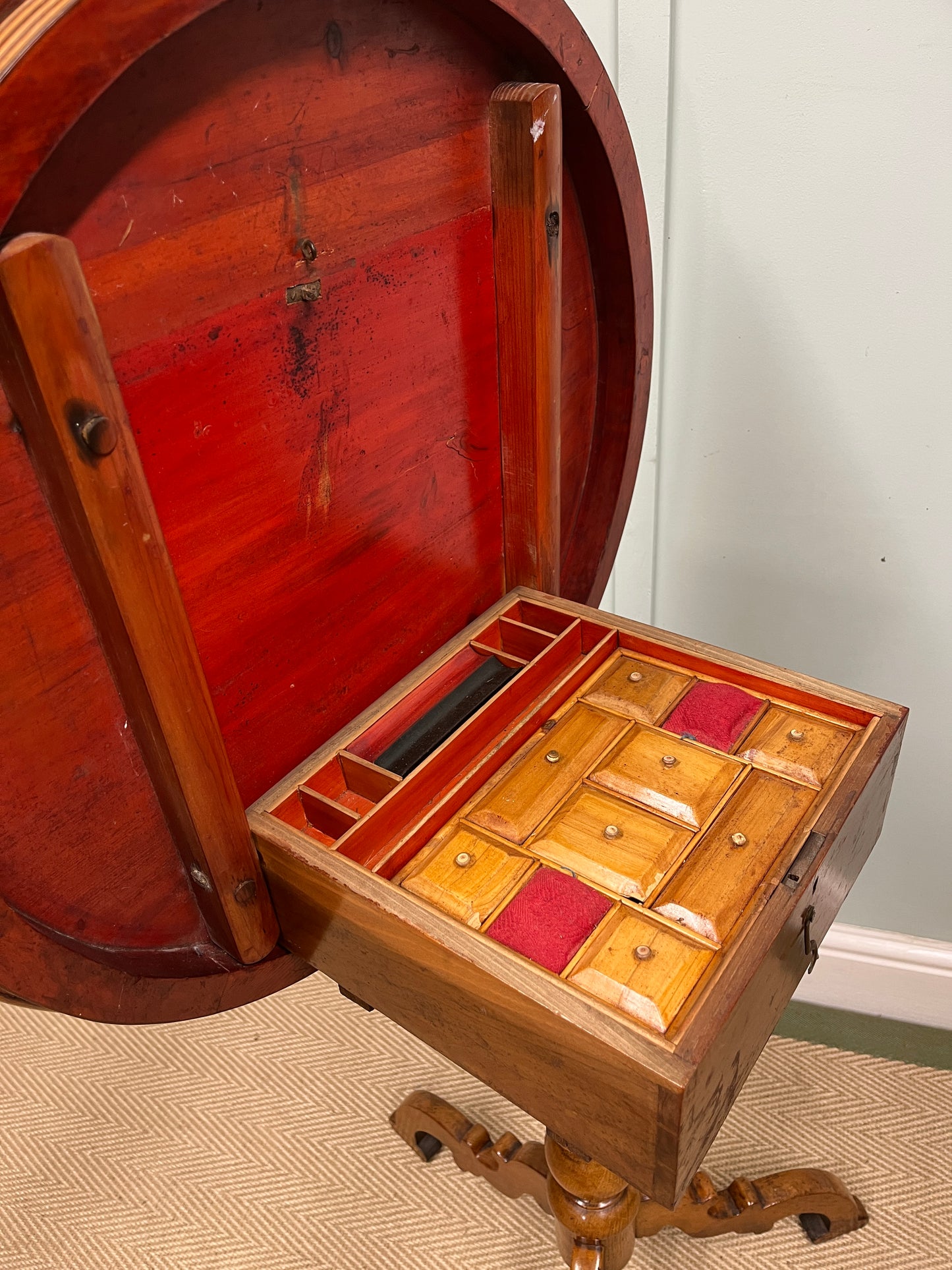 19th century Italian parquetry games table