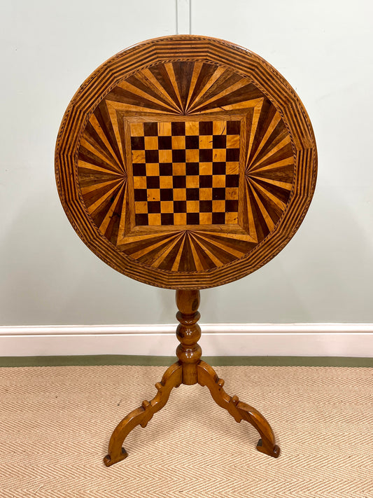 19th century Italian parquetry games table