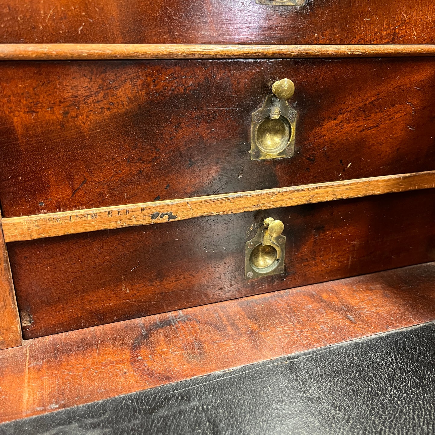 19th century campaign secretaire chest of drawers