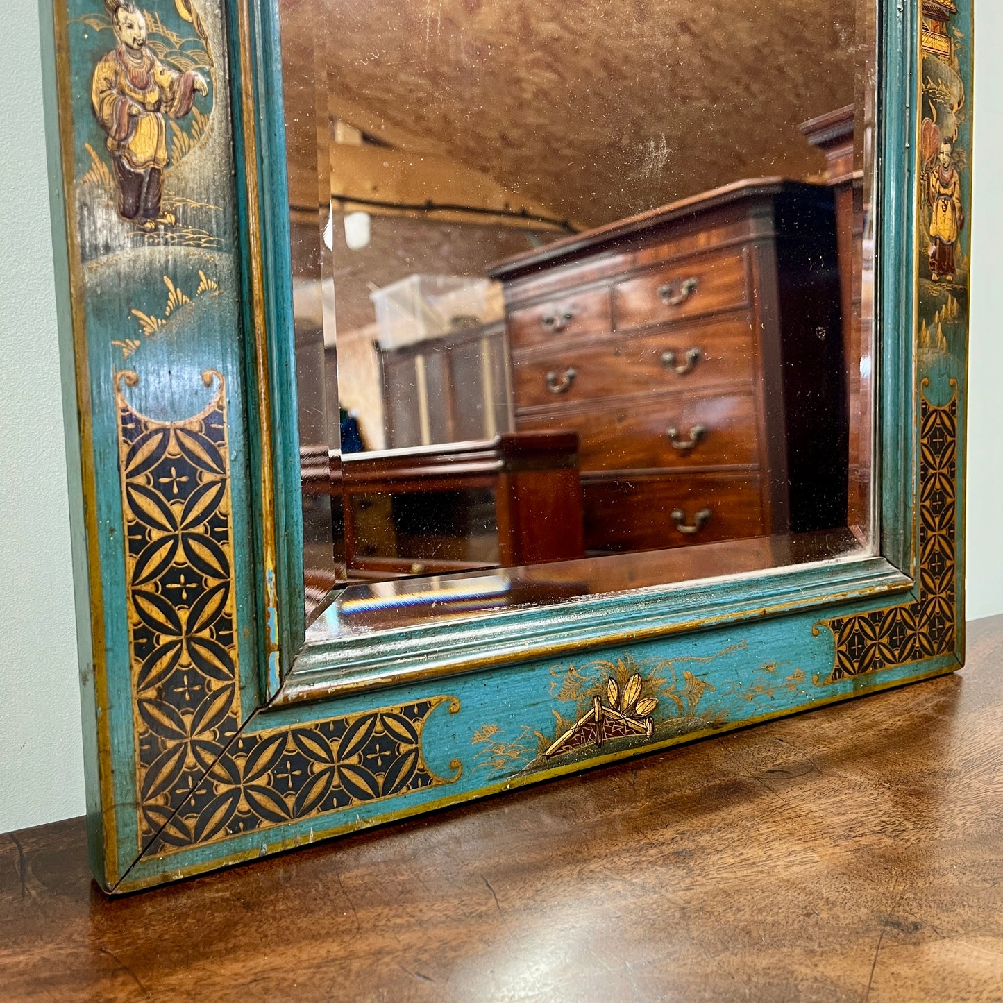 Edwardian chinoiserie mirror