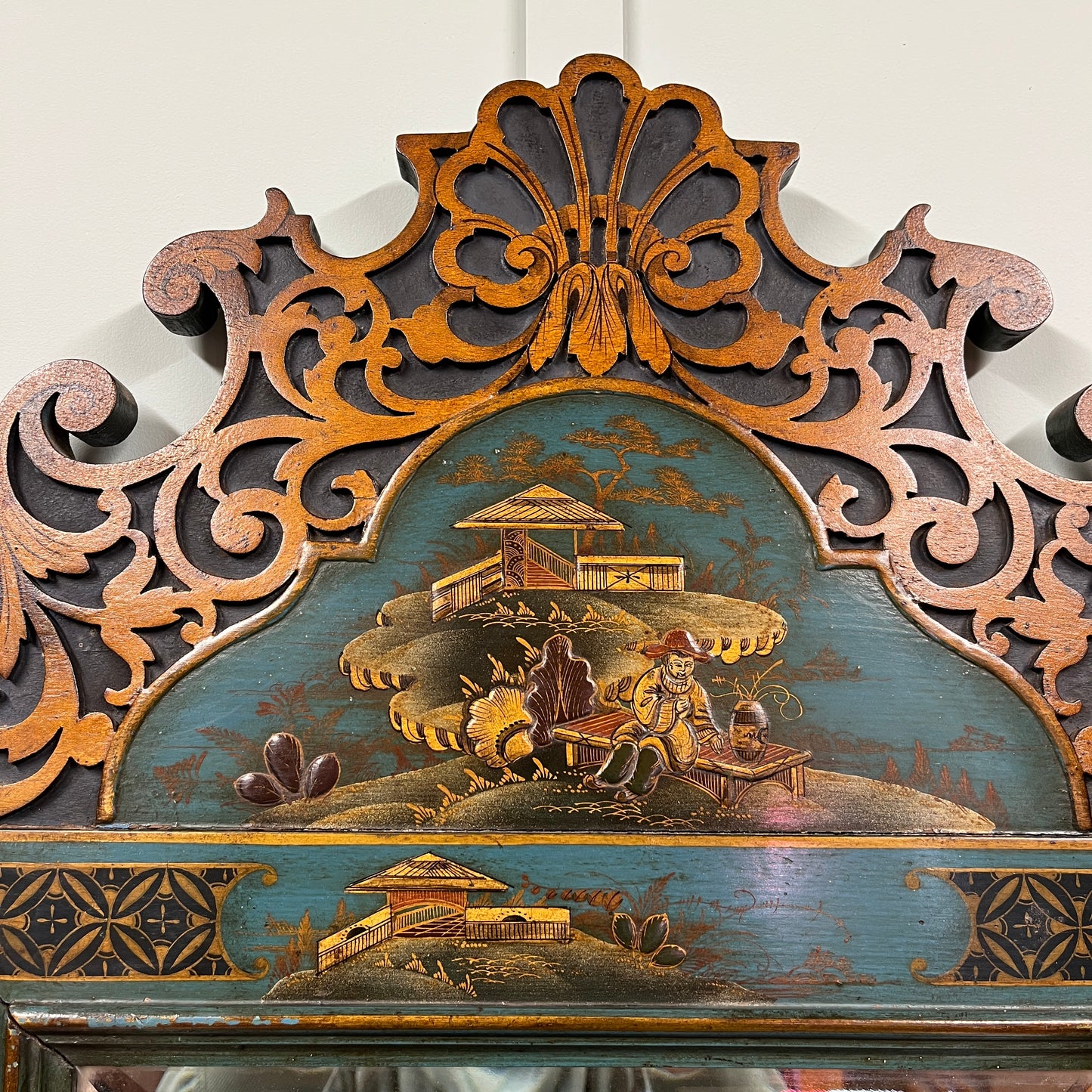 Edwardian chinoiserie mirror