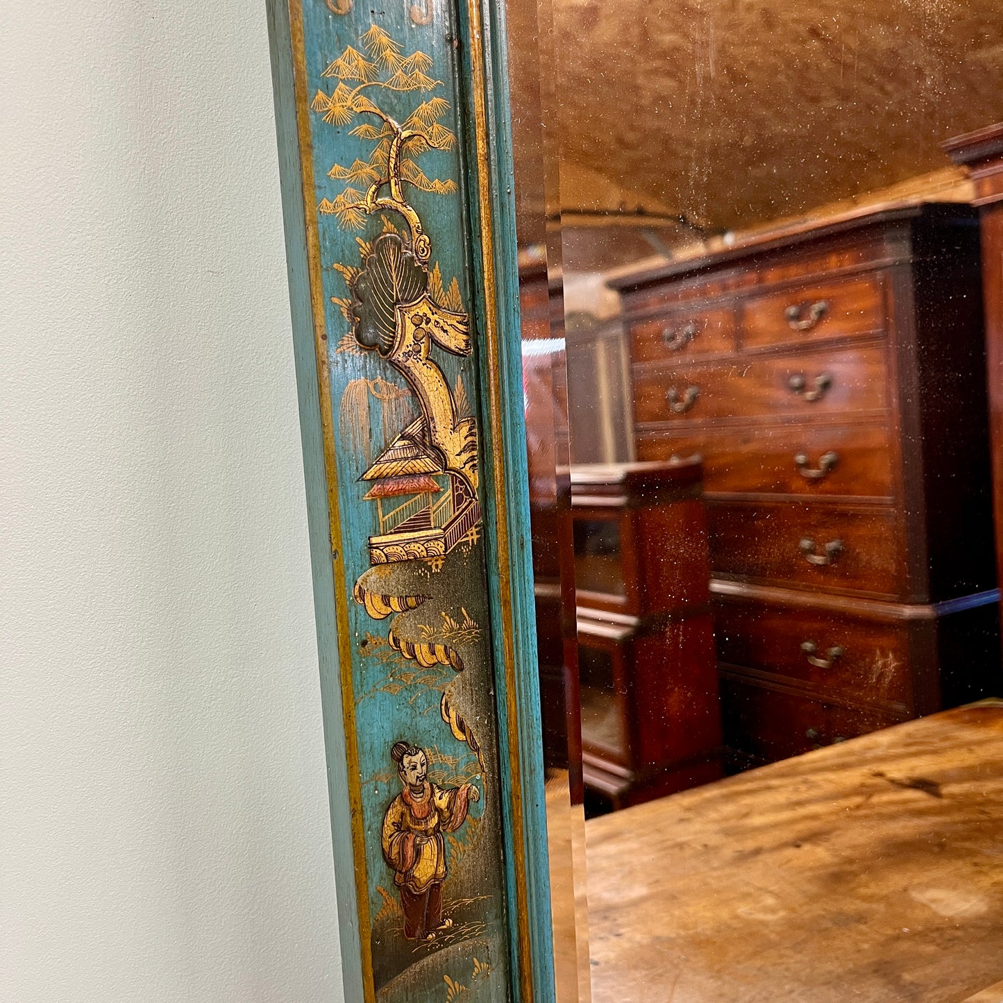 Edwardian chinoiserie mirror
