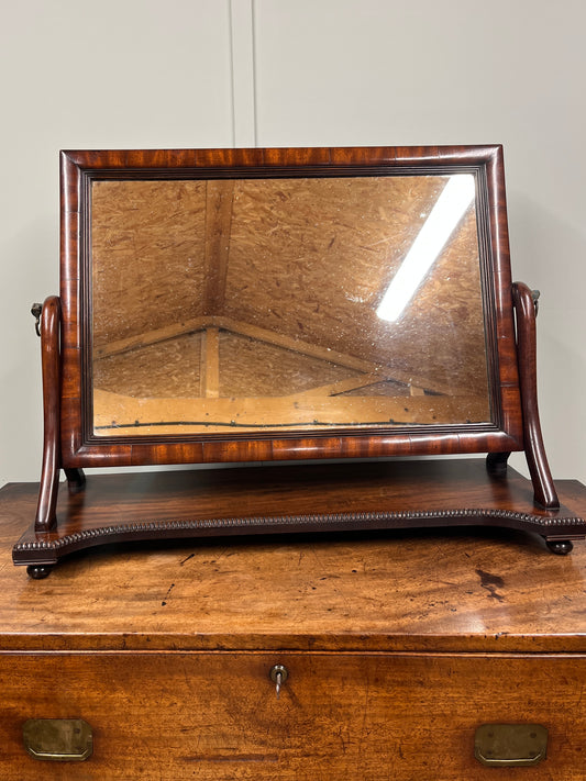 19th century mahogany toilet mirror