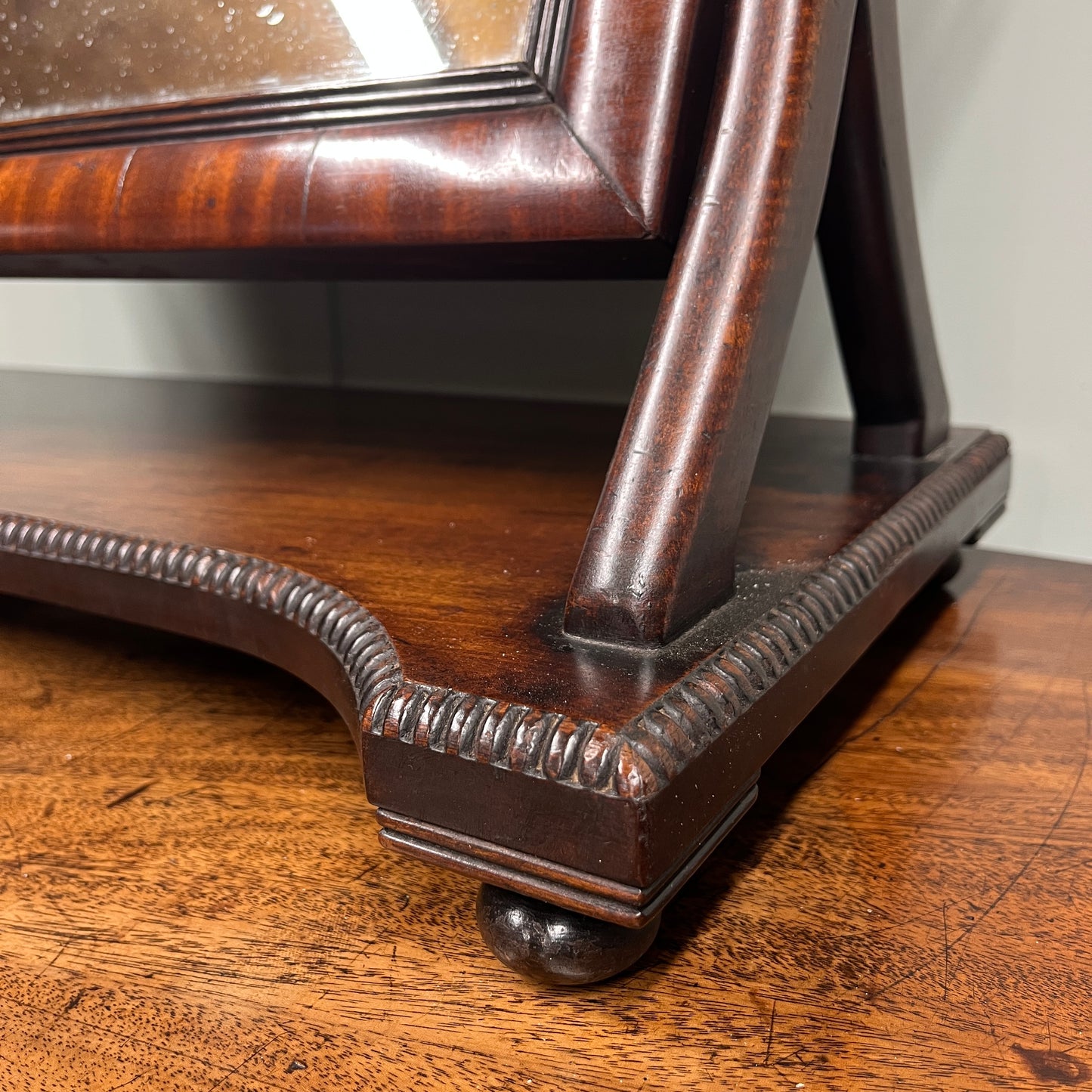 19th century mahogany toilet mirror