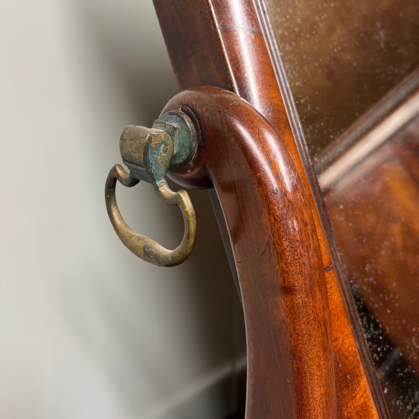 19th century mahogany toilet mirror