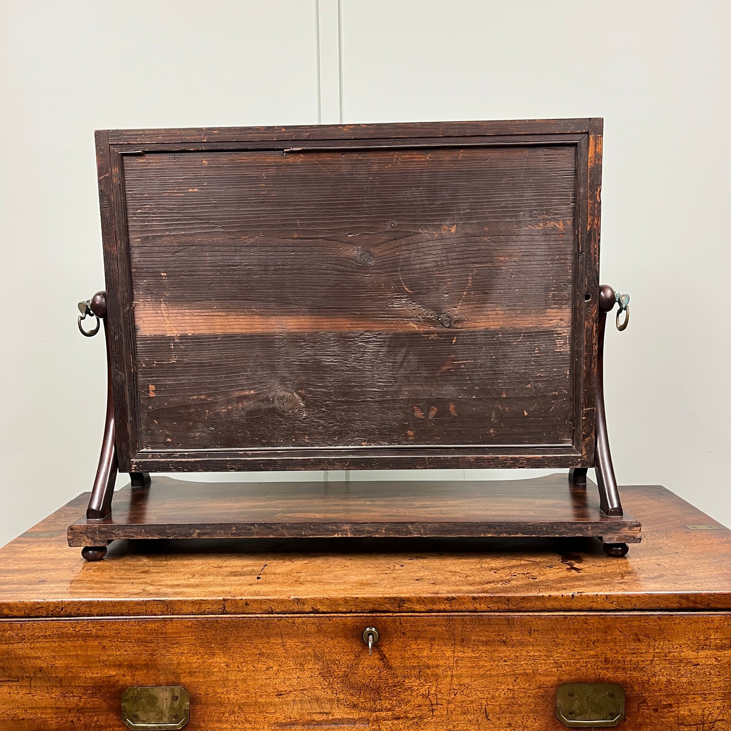 19th century mahogany toilet mirror
