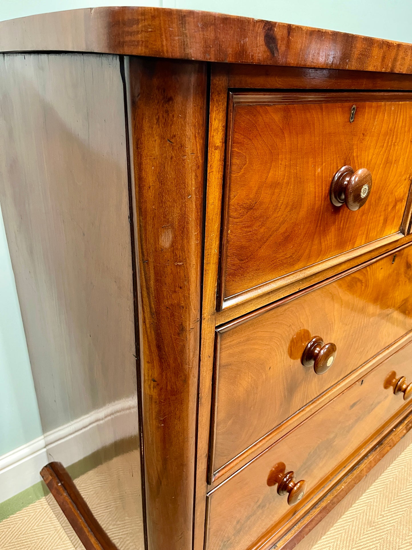 19th century mahogany chest of drawers