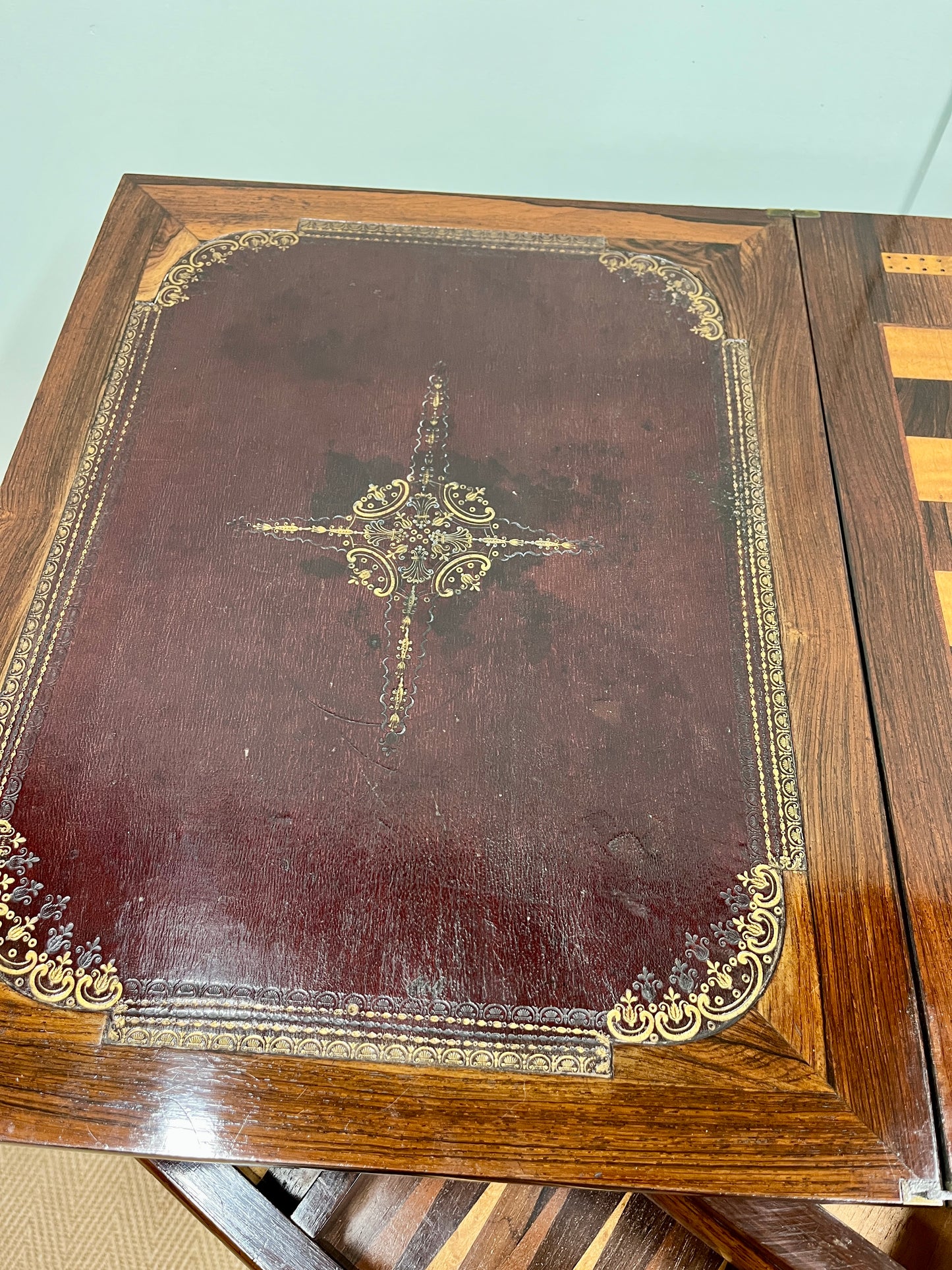 19th century rosewood games table