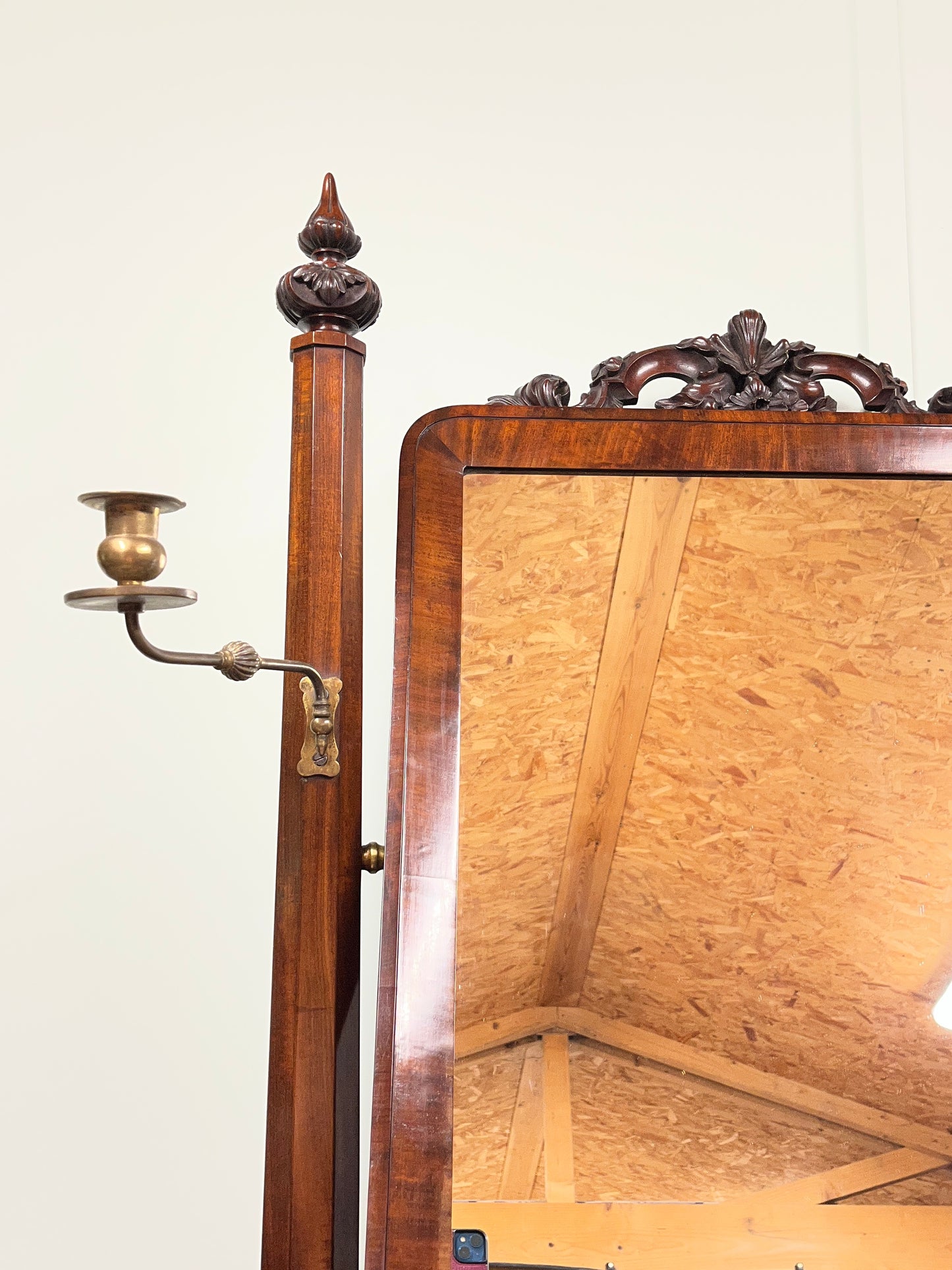 19th century toilet mirror
